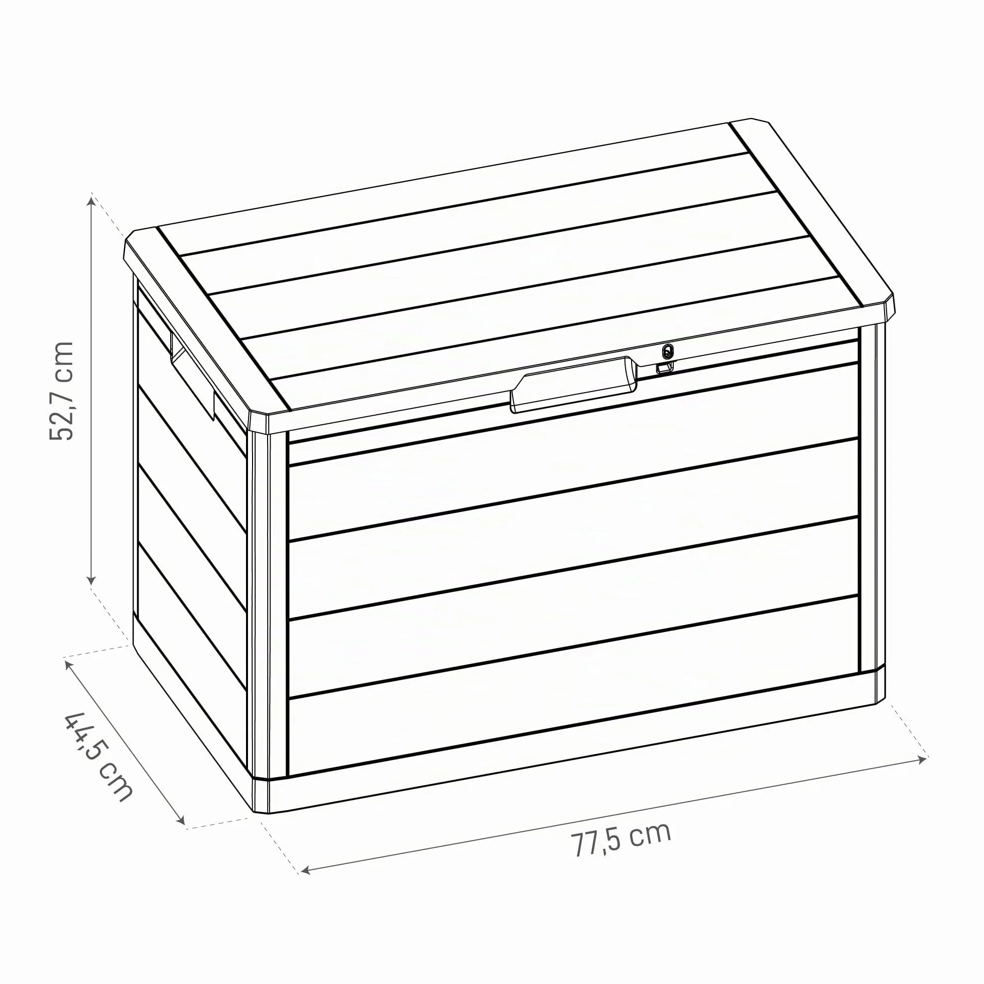 Toomax Multibox Woody's Baúl herramientas 160 L 77,5x44,5x52,7 cm plástico resistente UV gris pardo