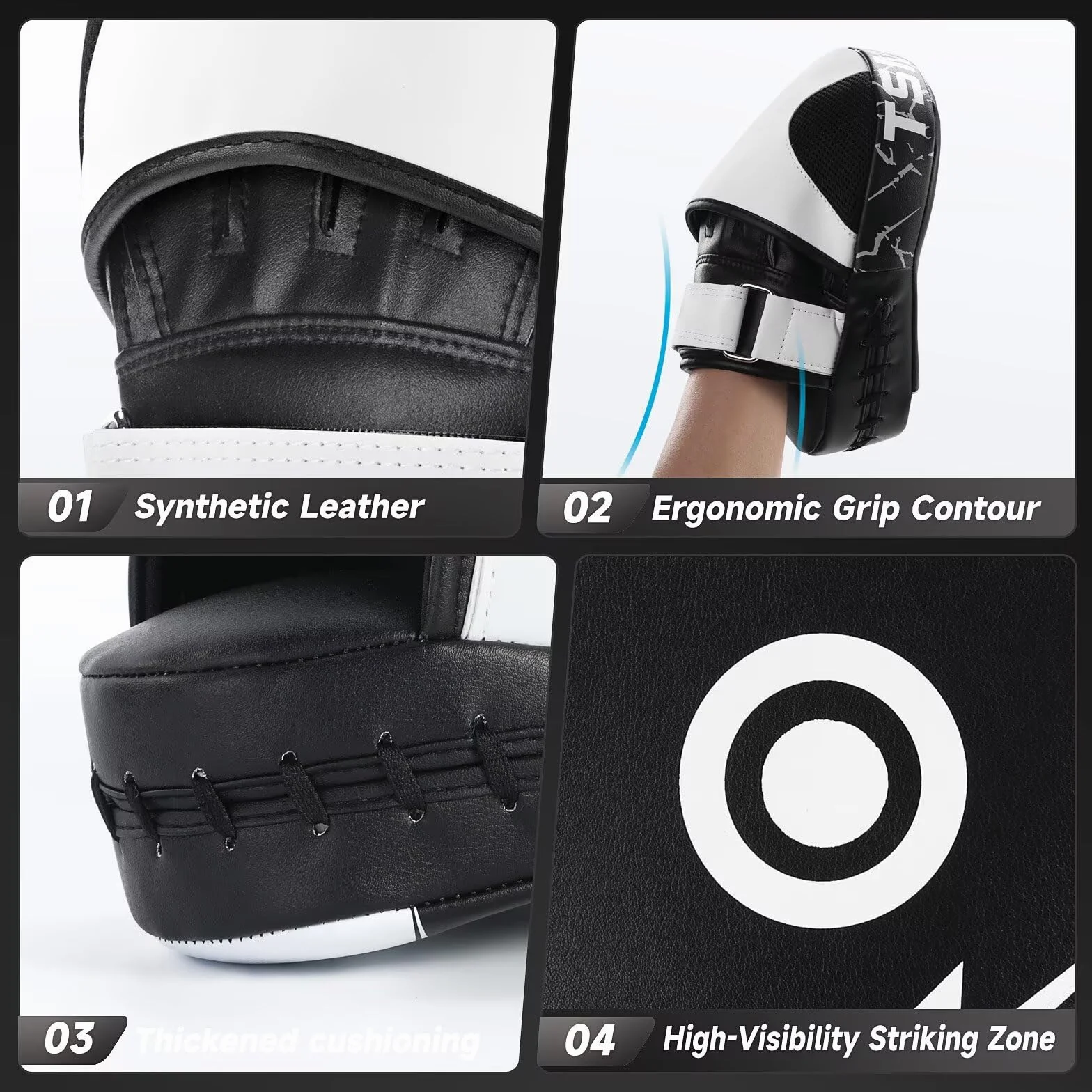 Boxing Pads Muay Thai Cuero Curvo Focus Pads para MMA Karate