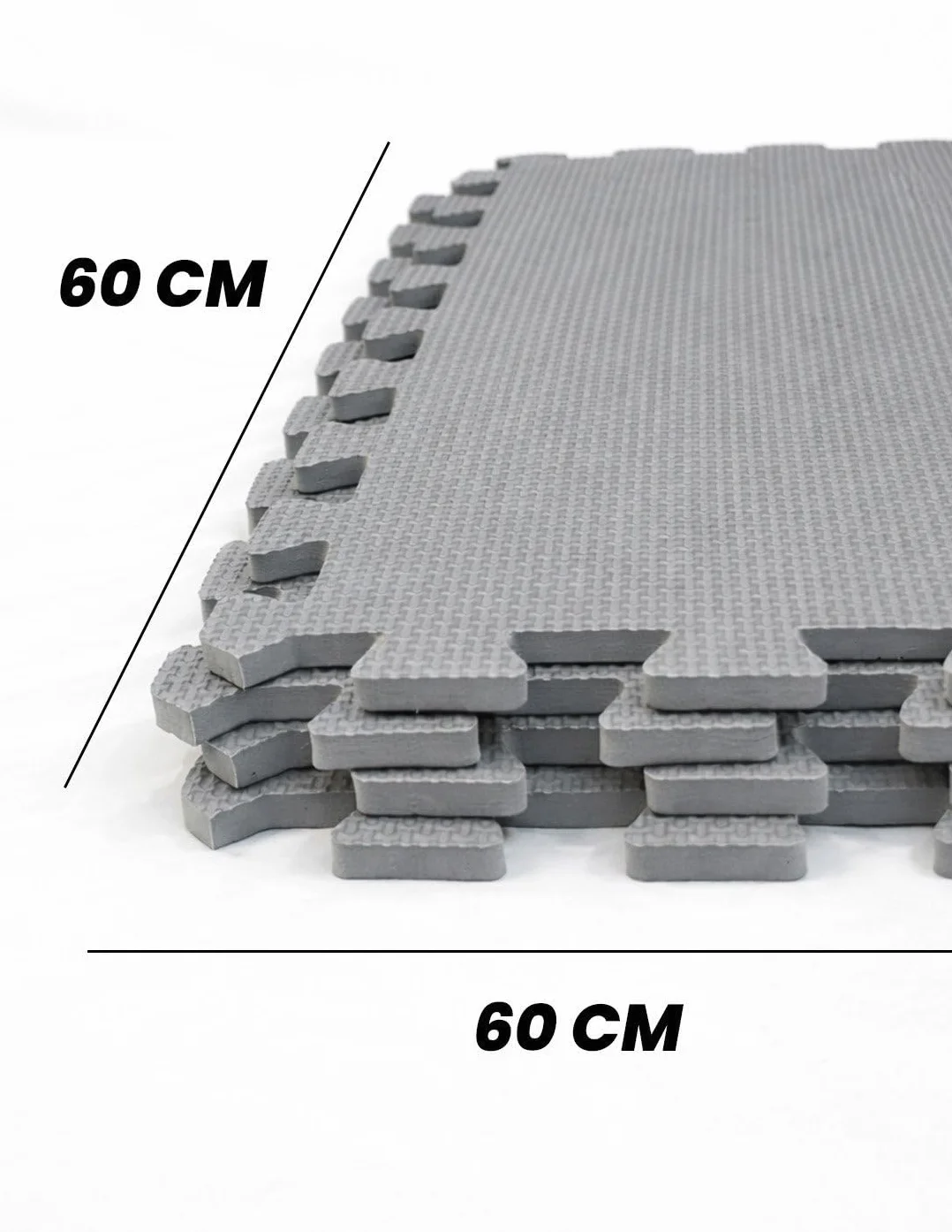 Esterilla Fitness Puzzle Suelos para Gimnasio 60x60cm 10mm Goma Espuma