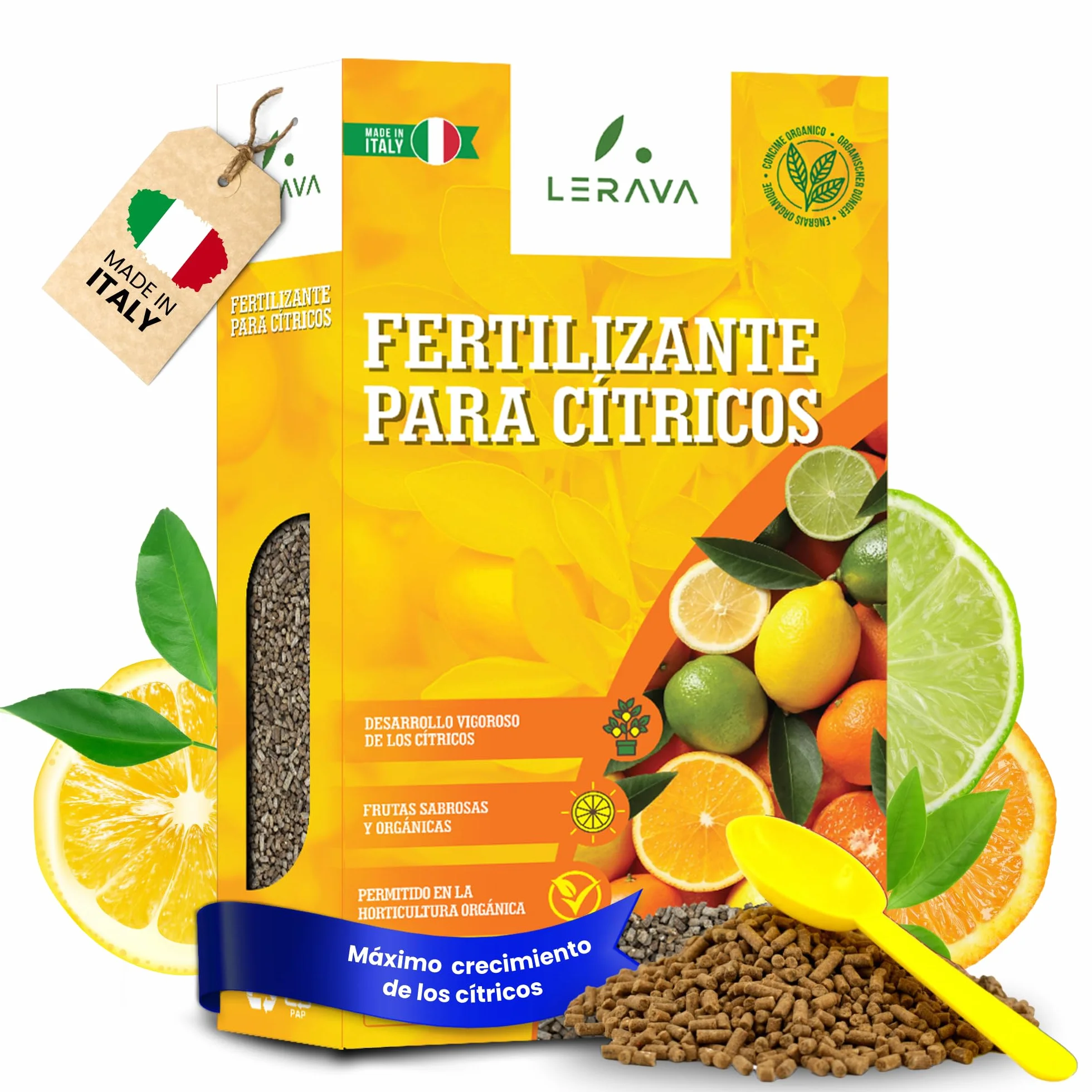 LERAVA Abono cítricos 800g Fertilizante orgánico para cítricos
