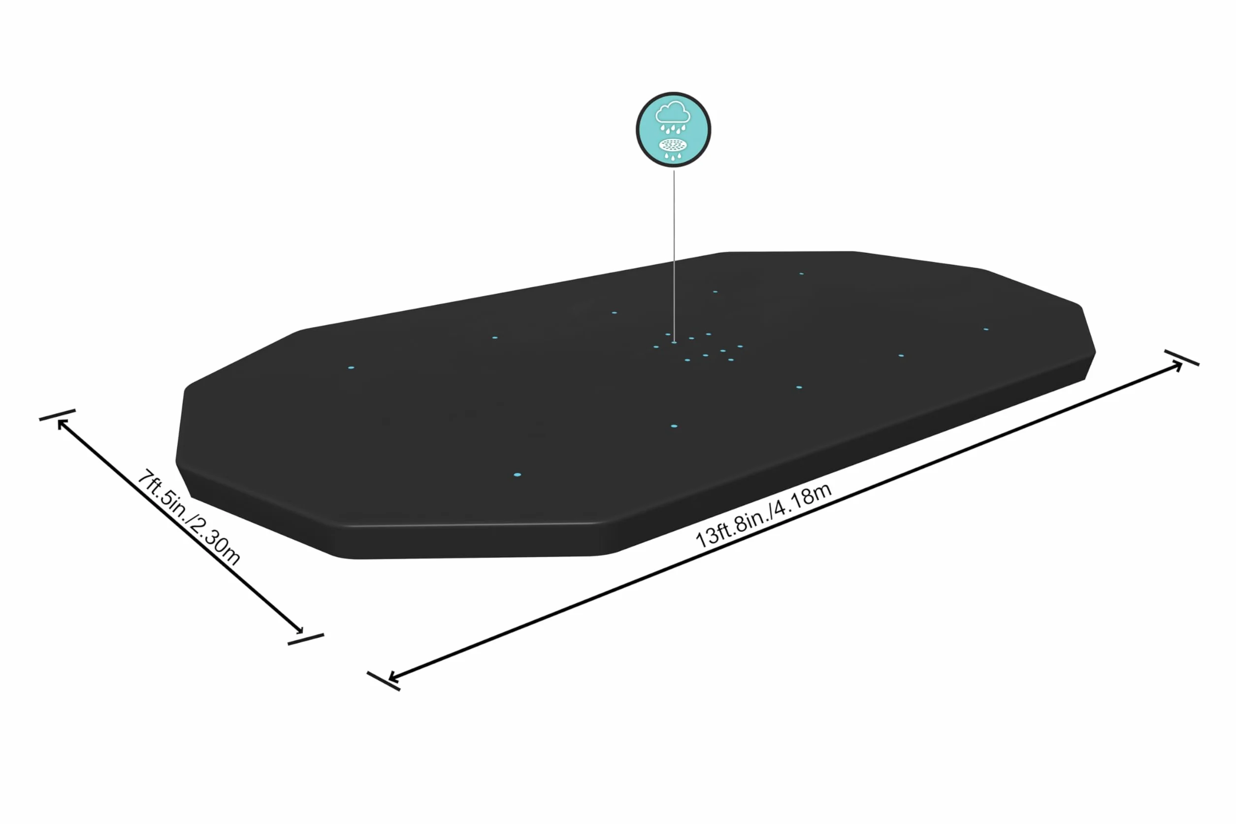 BESTWAY Cobertor de Invierno Ovalado 427x230 cm Negro para Piscinas Ovaladas