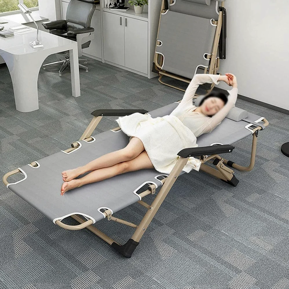 Silla de descanso de gravedad cero, reclinable de metal impermeable, juego de muebles de jardín duradero para camping, patio y relajación al aire libre, cómoda tumbona