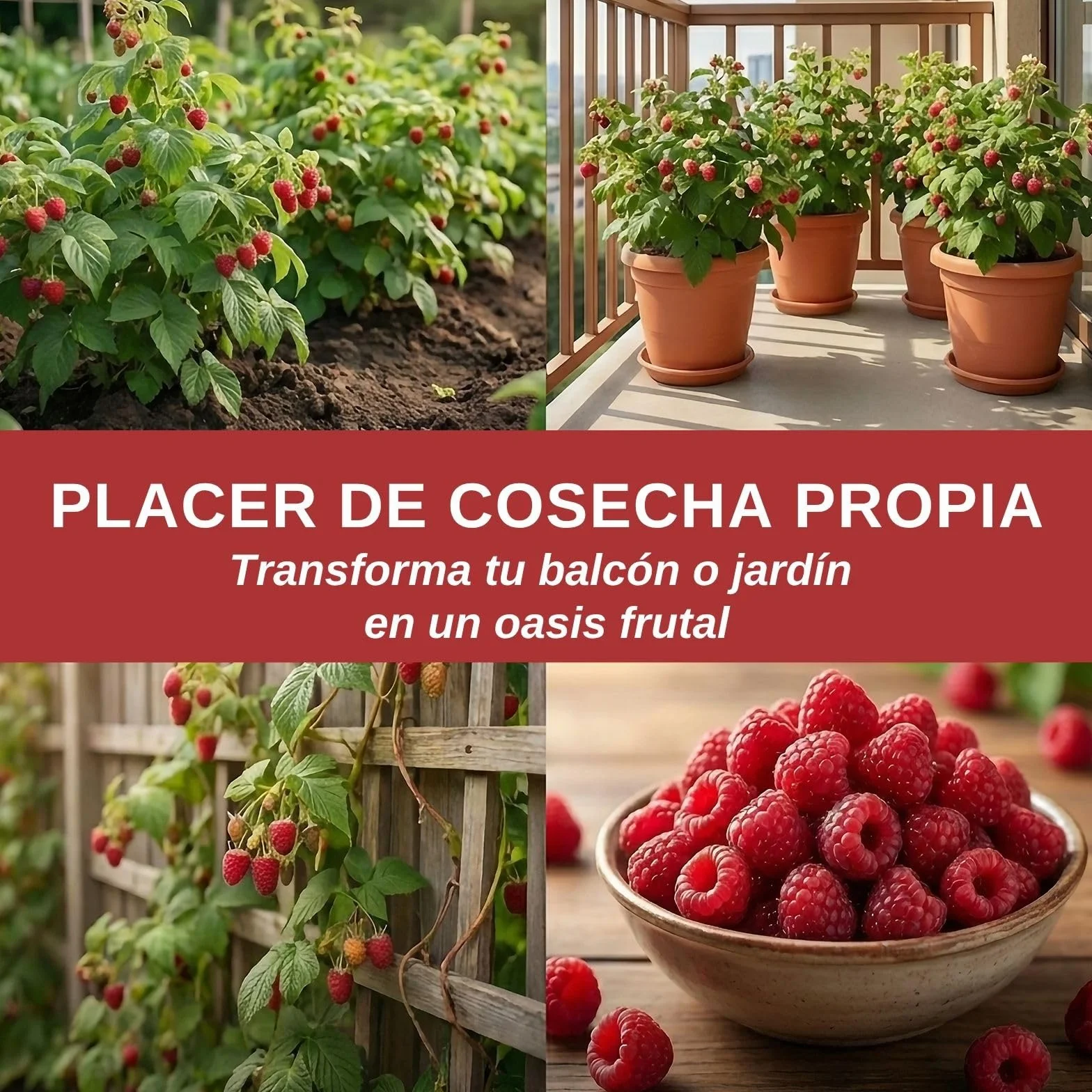 Semillas de Frambuesa Roja Rubus idaeus Perenne 50 Uds Resistente al Invierno