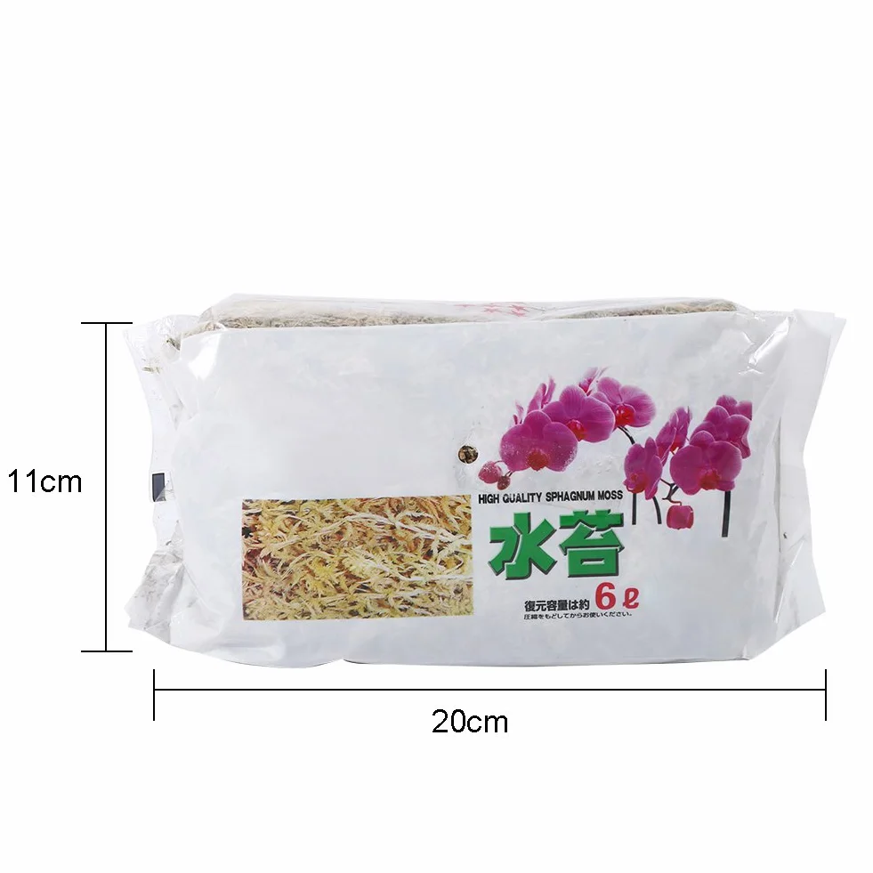 Musgo de Fertilizante Orgánico para Phalaenopsis Orchid Sphagnum Moos 6L
