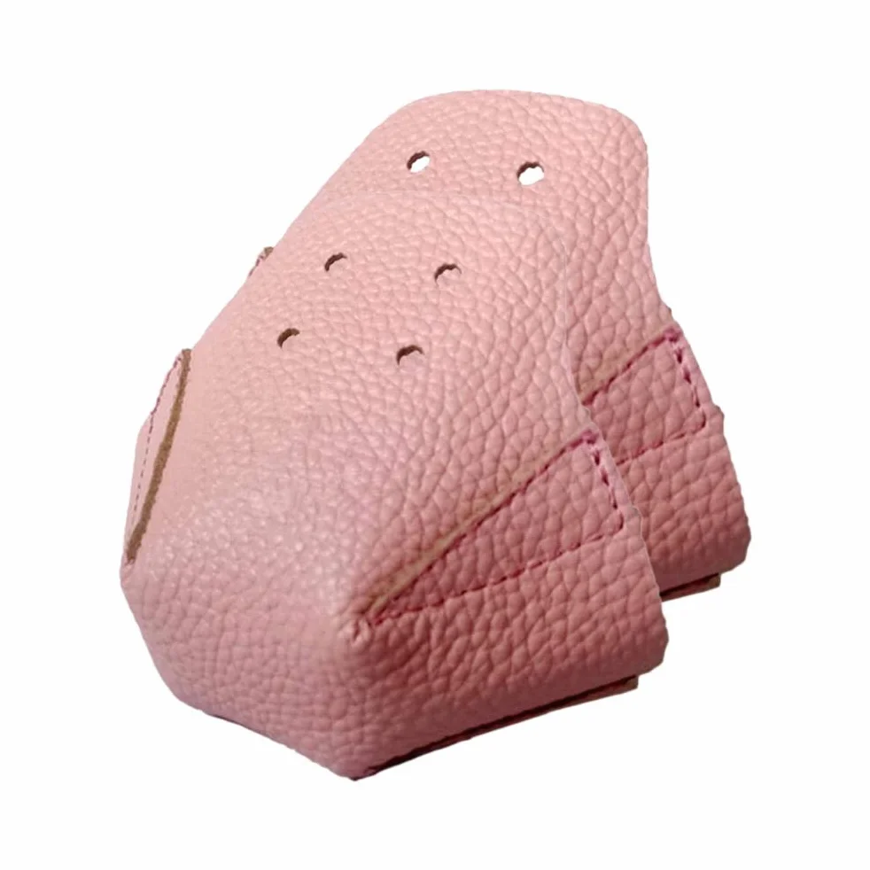 Protectores de puntera de piel sintética con 4 agujeros, almohadilla protectora para patinar