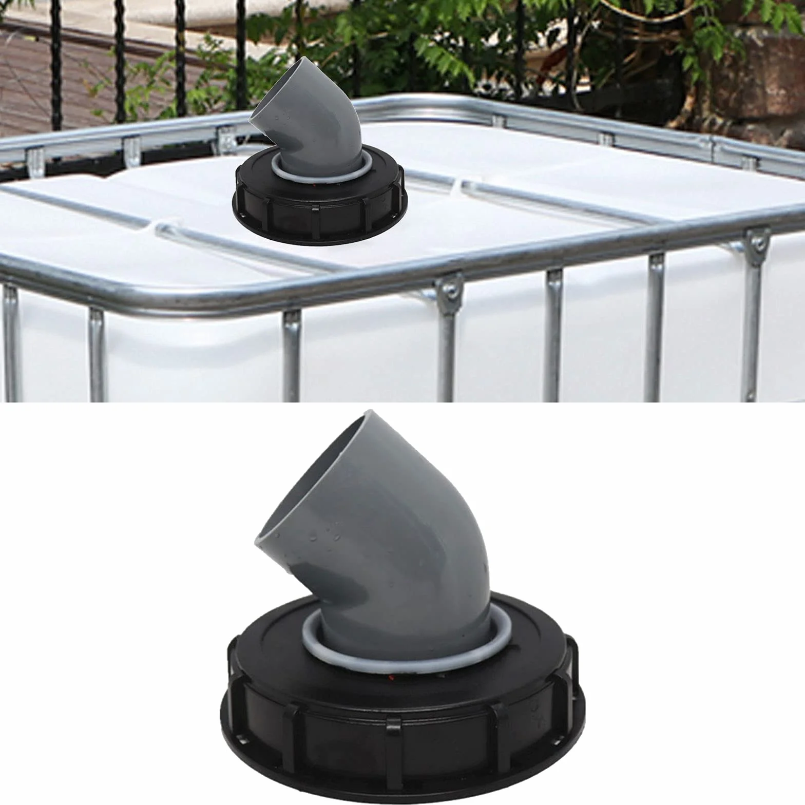 Filtro de Tapa IBC Nailon 163 mm Lavable Negro 45°