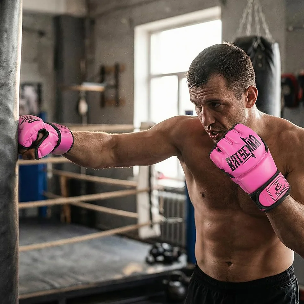 Guantes de Boxeo para Adulto, Cuero, MMA, Muay Thai, Kickboxing, Sparring