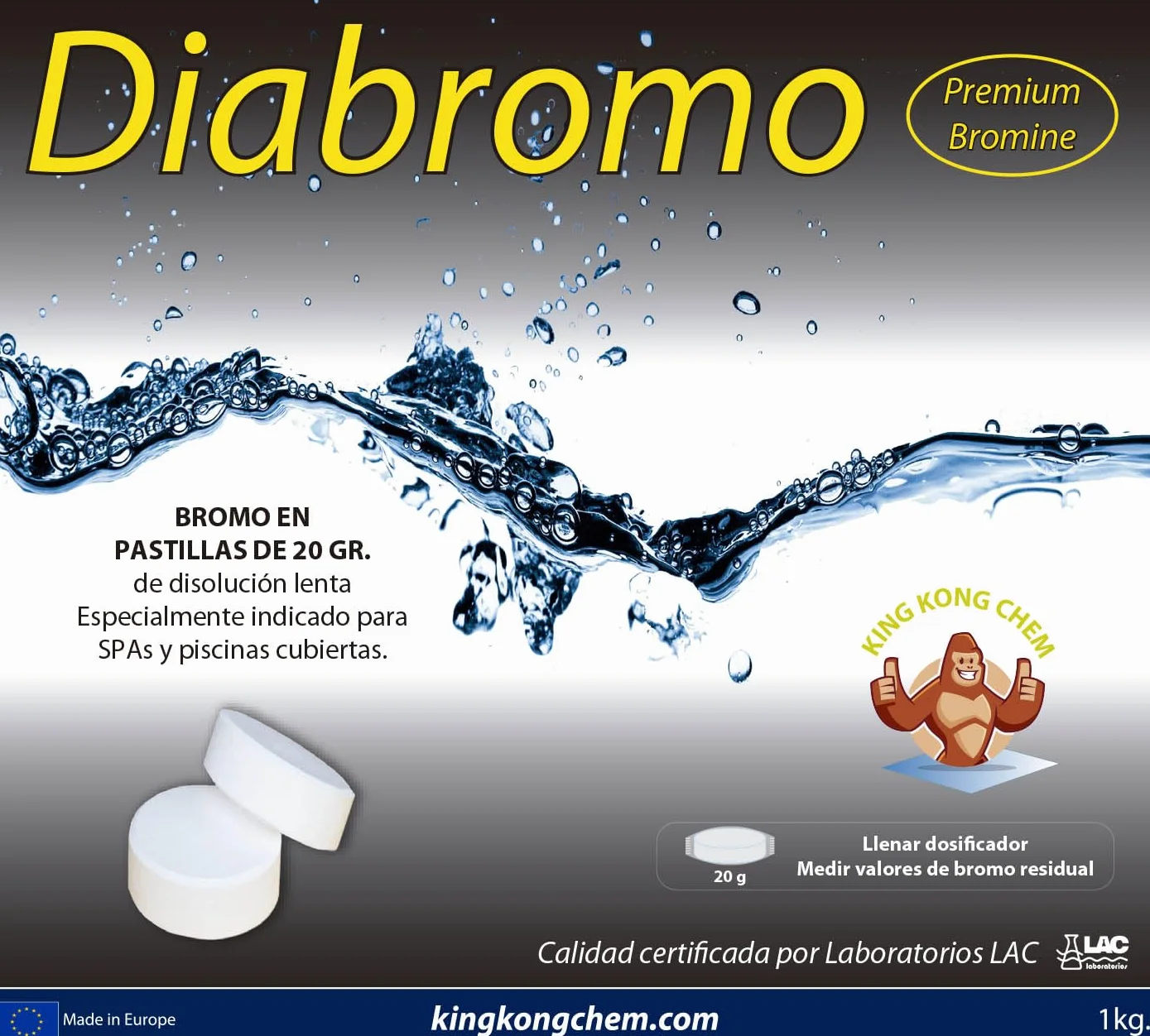 Diabromo 1 kg - Bromo Desinfectante para SPA y Piscinas Cubiertas