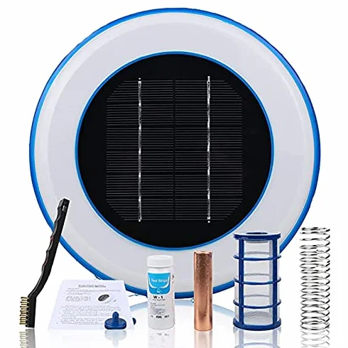Ionizador solar para piscina, limpiador solar para piscinas y spas, clarificador de agua eficaz y equipo de limpieza de fuentes