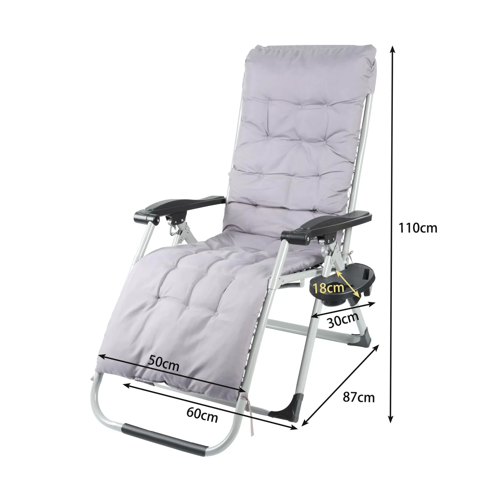 OHMG Sillas de Patio reclinables Tumbonas Cero Gravedad Tumbonas Jardín al Aire Libre Silla mecedora Cubierta para Playa Camping apoya 200 kg