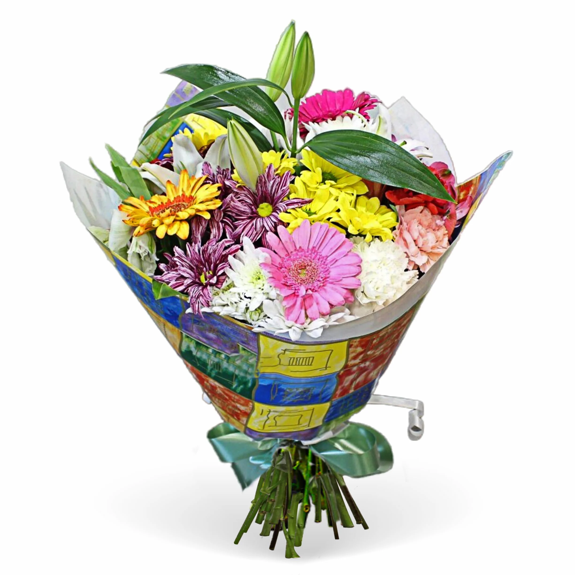TeleROSA Ramo Primaveral Flores Naturales a Domicilio Entrega Lunes a Sábado Tarjeta Dedicatoria