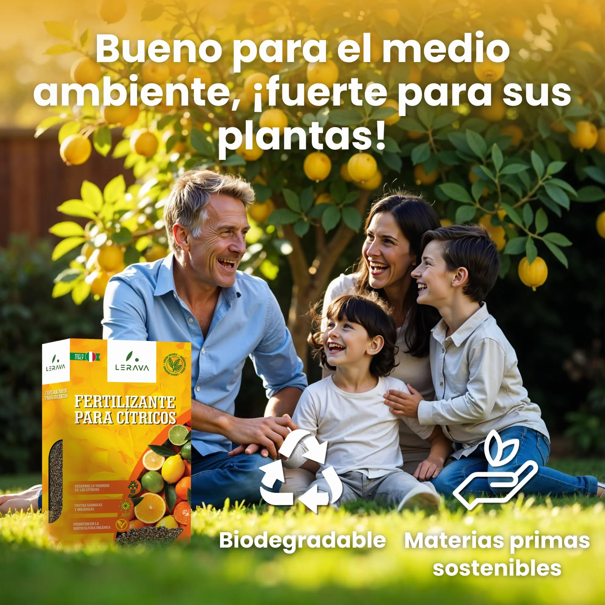 LERAVA Abono cítricos 800g Fertilizante orgánico para cítricos