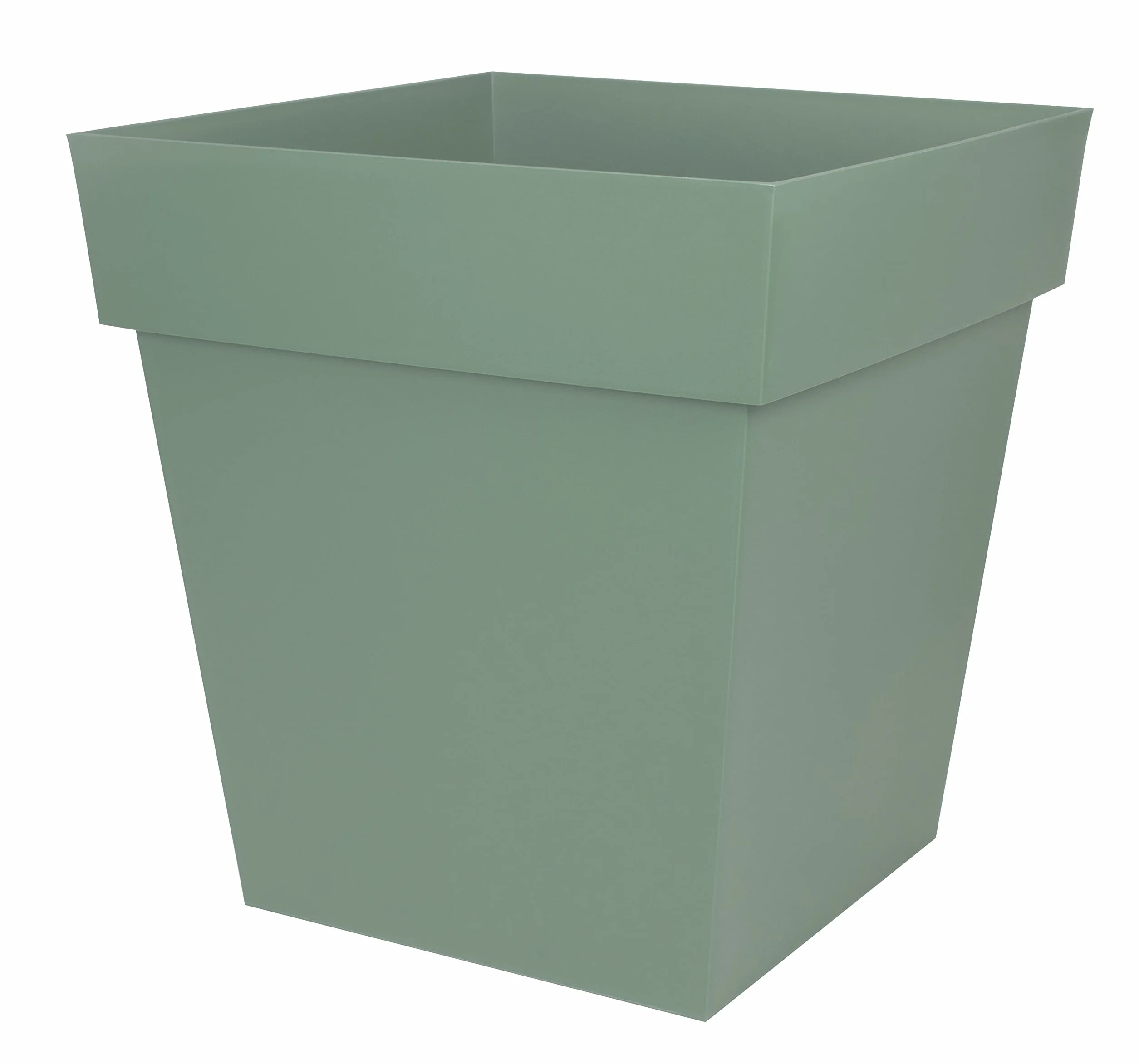 EDA - Maceta Cuadrada Toscana 50 cm - Volumen 87 L - 49,5 x 49,5 x 52,5 cm - Verde Laurel