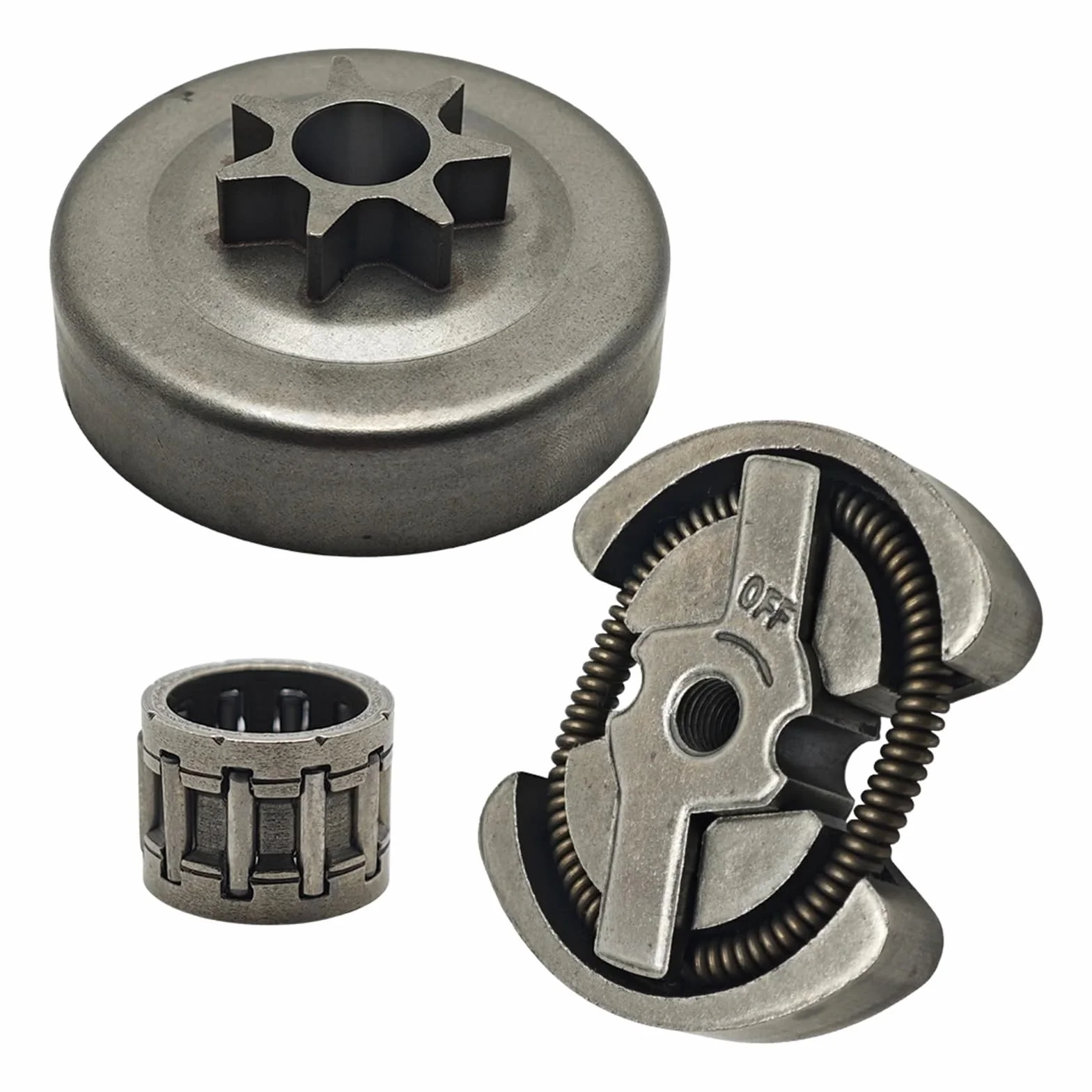 Cojinete de agujas de tambor de embrague de 7 dientes de 0,325" con conjunto de embrague for motosierras 136, 137, 141, 142, 36 y 41.