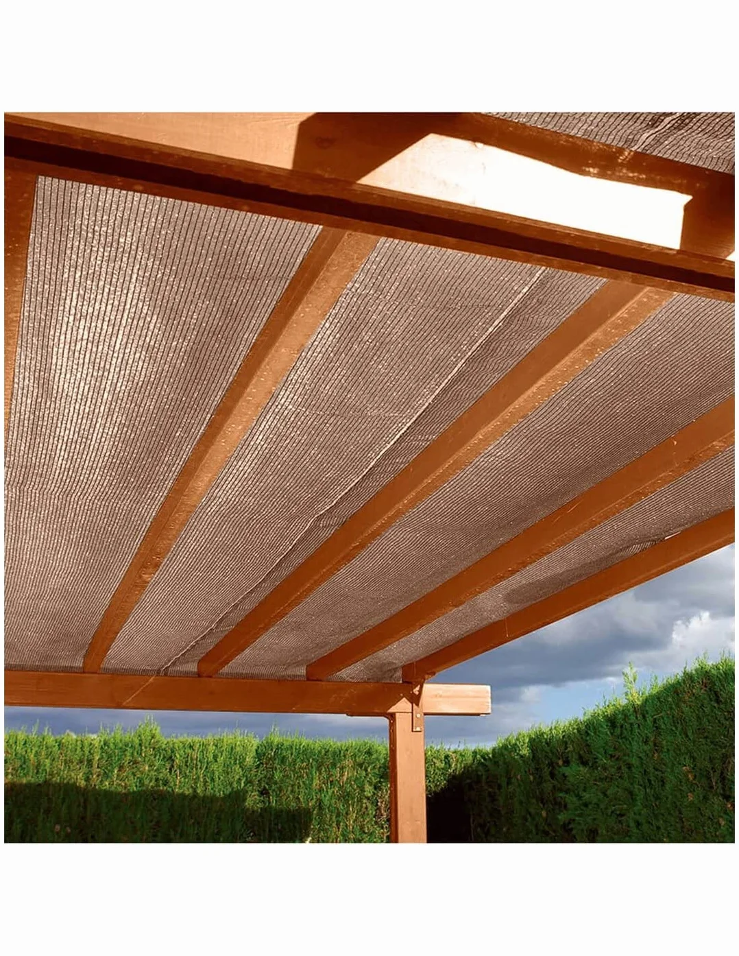 Malla de Ocultación 110g/m² Premium 1,50 x 10 Metros Marrón Protección UV