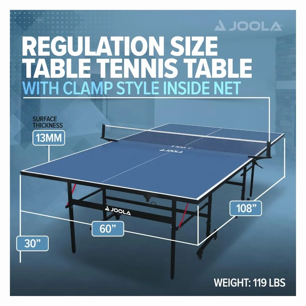JOOLA Inside 13 Mesa de Ping Pong Plegable Interior 274 x 152,5 x 76 cm