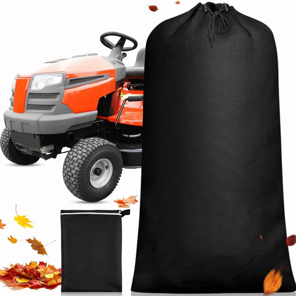 Bolsa de almacenamiento para cortacésped, herramienta de recogida de hojas de jardín, 54 pies cúbicos, bolsa de hojas de tractor de césped, bolsa de gran tamaño, bolsa de tela Oxford 420D
