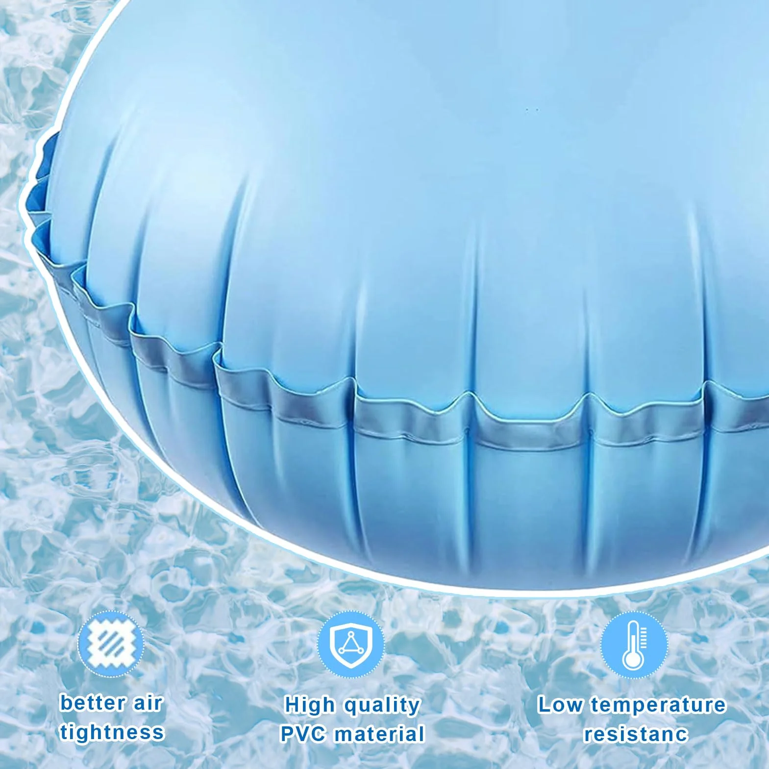 Cojín de piscina para invierno, 2 unidades, 48 x 48 pulgadas, almohada inflable