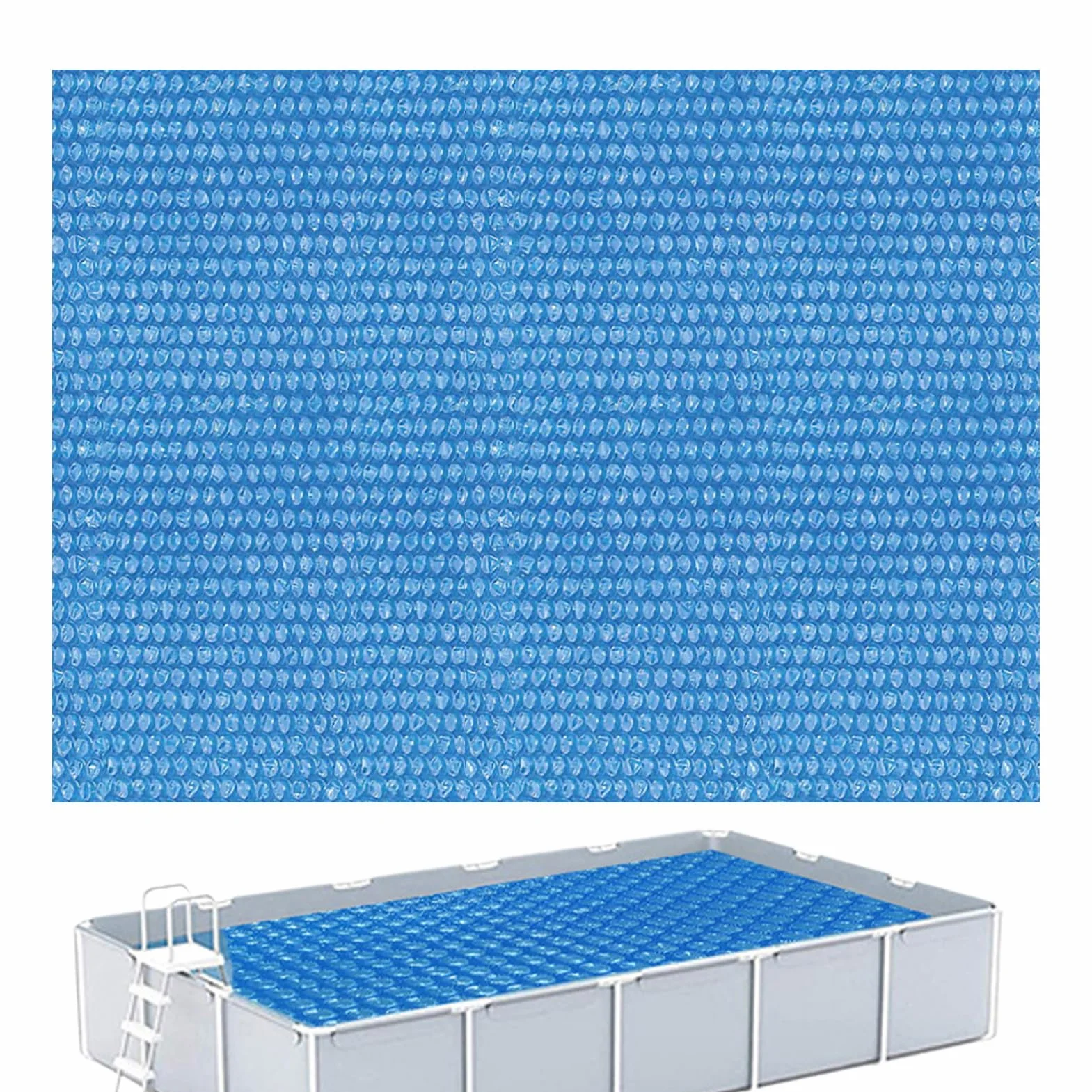 Cubierta de Piscina Solar Térmica Manta de Burbujas Aislamiento Polvo 2.2x1.5m
