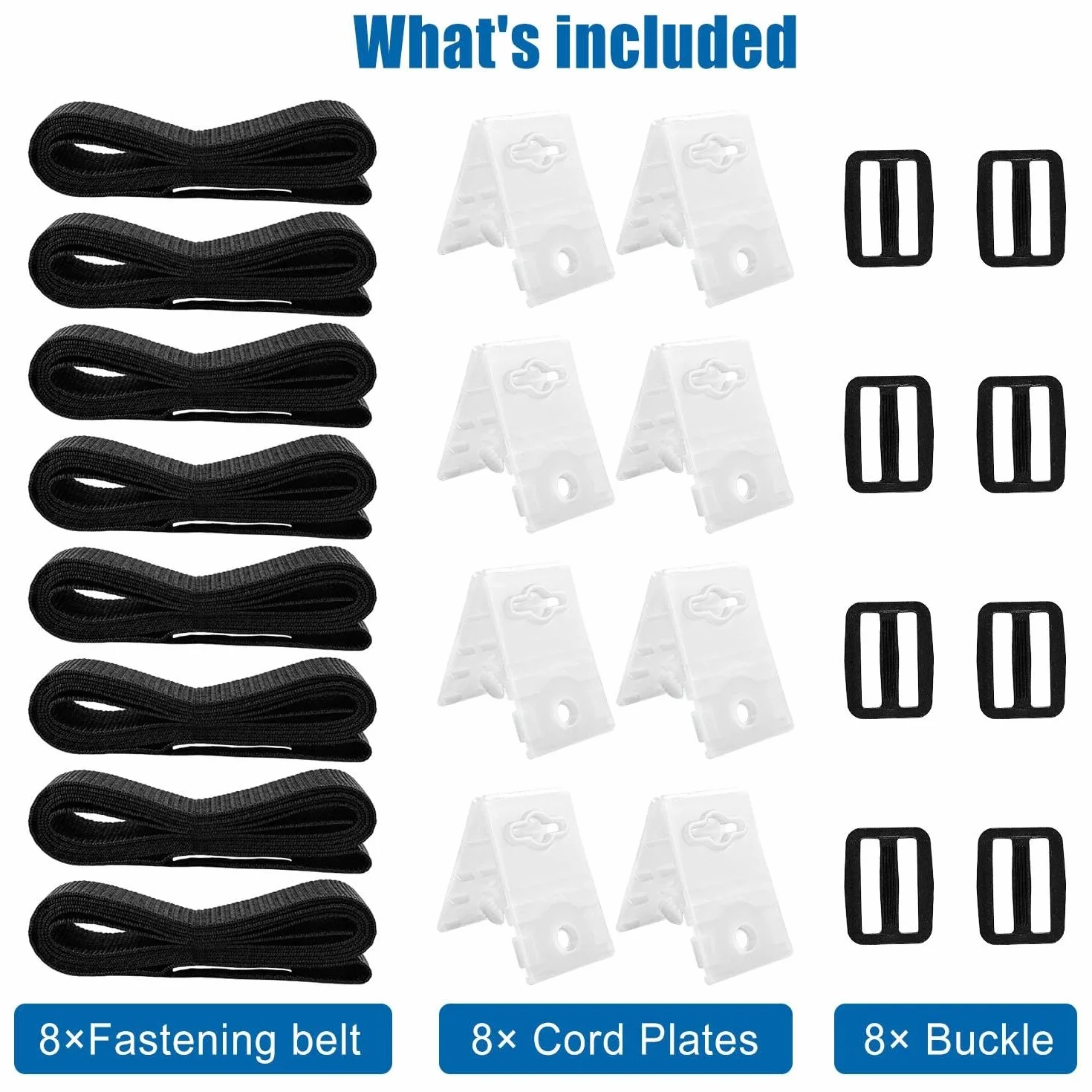 Kit de Fijación Cinta Enrollador Piscina 8 Piezas para Cubierta Solar y Manta Térmica