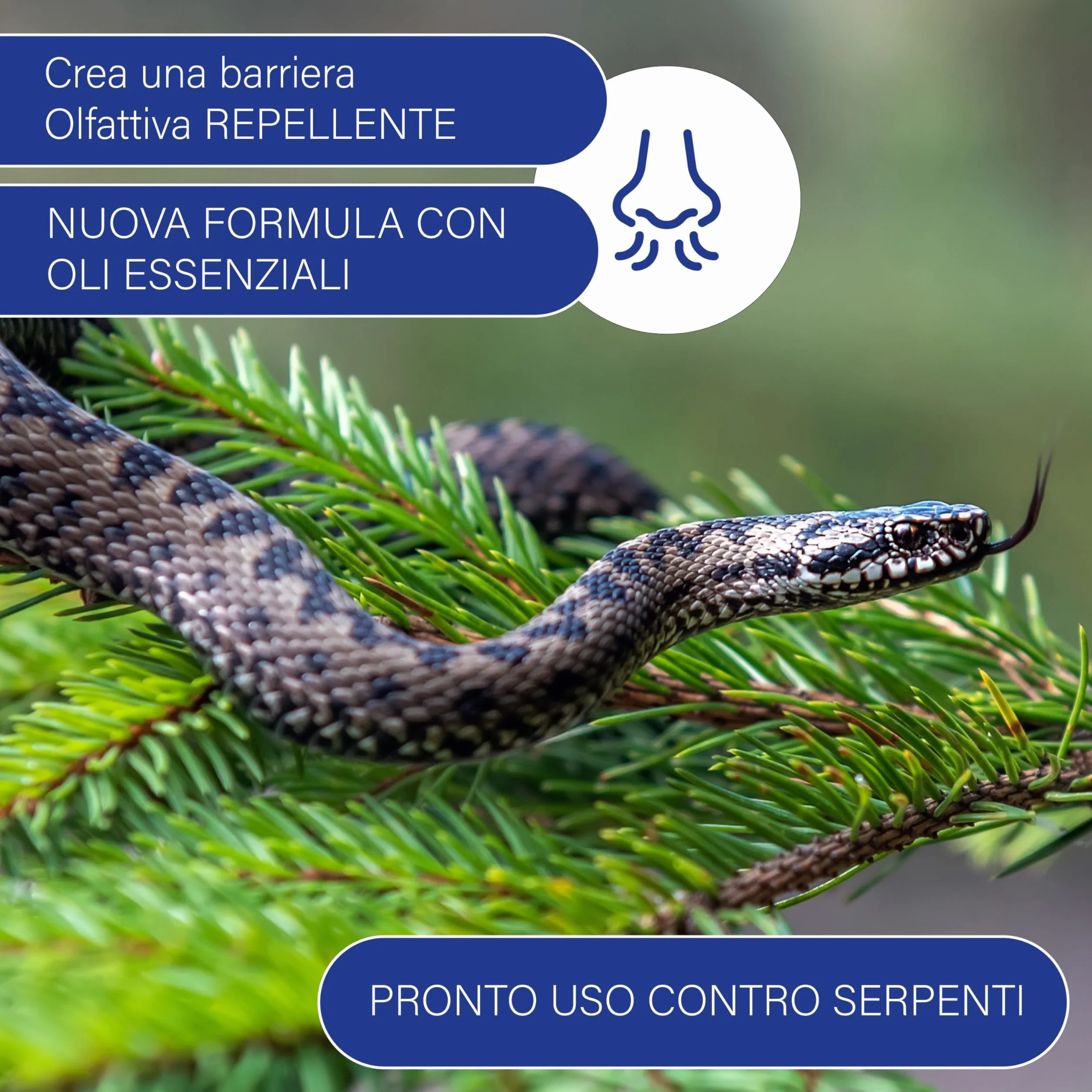 AGRI-CULTURA® Repelente para serpientes 1 l Spray listo para usar Efecto barrera olfativa Fabricado en Italia