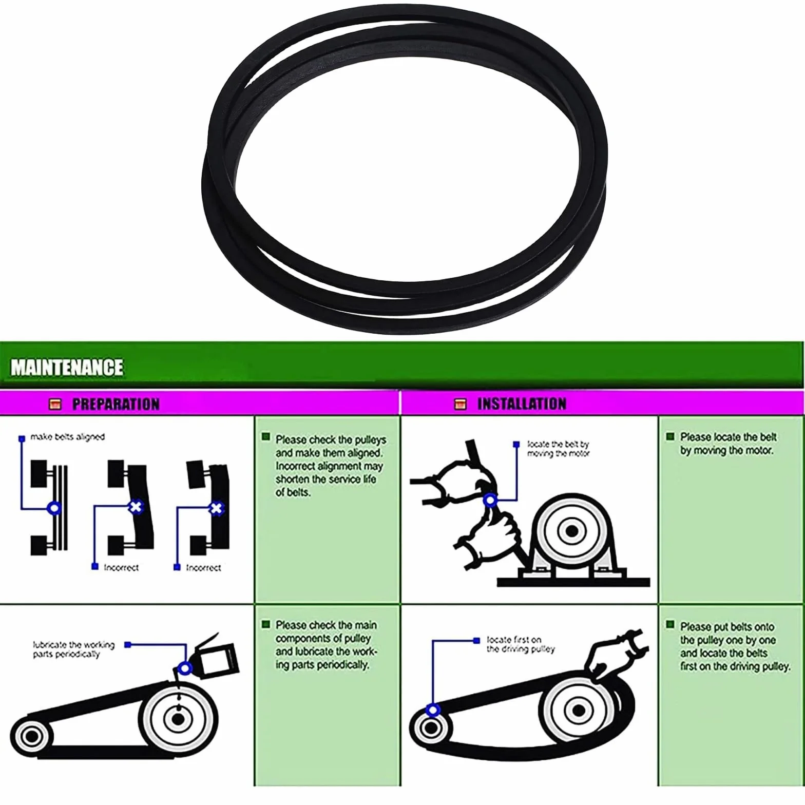 954-05040 - Correa de transmisión para cortacésped de 5/8 x 35 1/4 pulgadas para tractor de césped y cortacésped, repuesto para 754-0241-352 754-0241A 754-05040 954-0241A 954-041A 954-04-040 057