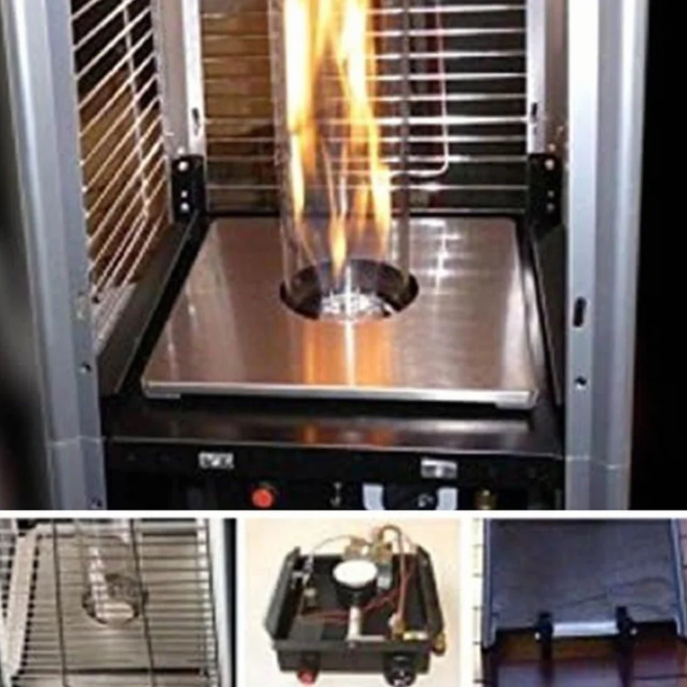 Kit De Reemplazo De Quemador para Calentador De Patio De 47000 Btu con Caja De Control, Termopar Y Válvula De Seguridad De Inclinación para Calentador De Propano Show A