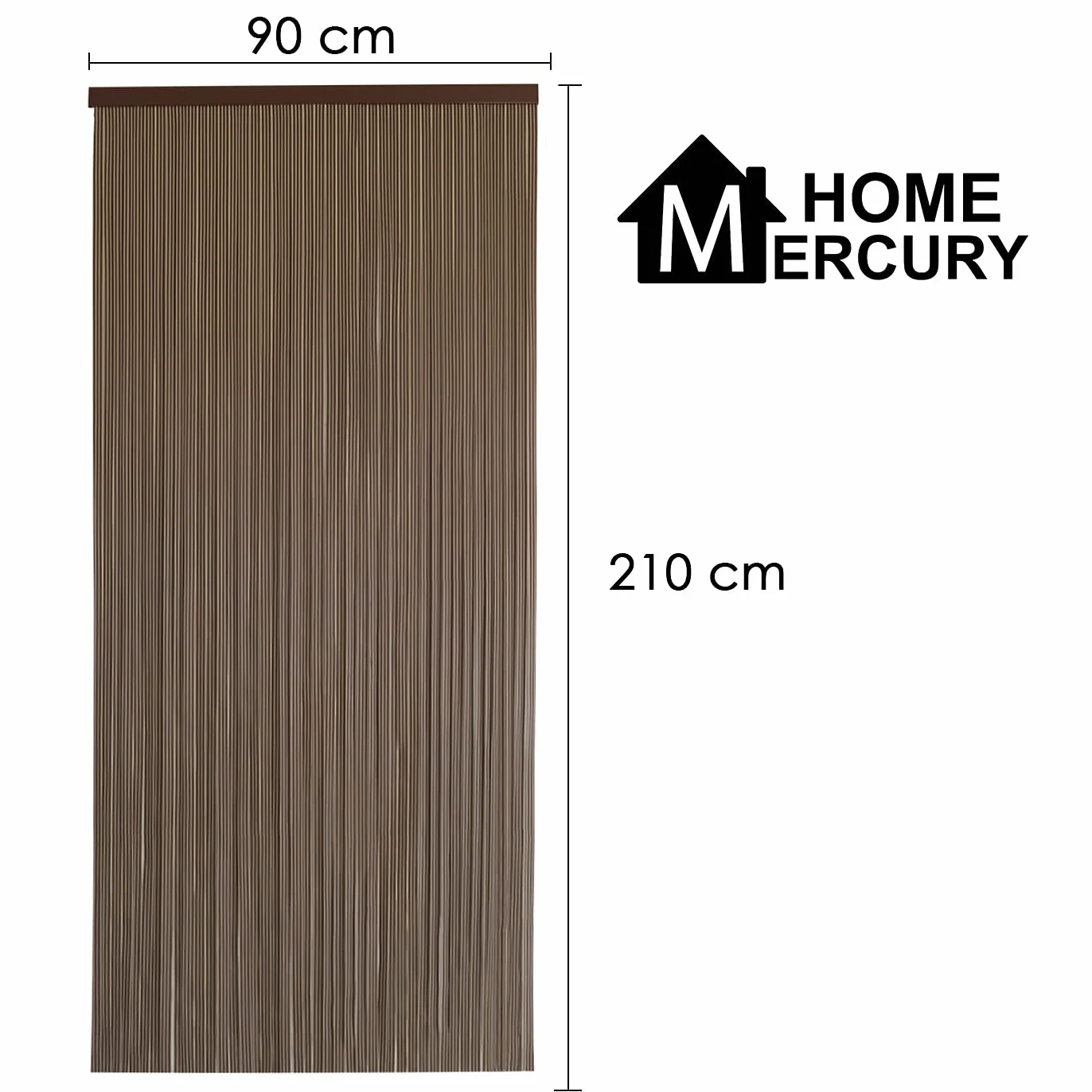 Cortina Plana PVC Puerta Exterior Interior Libre Insectos 210x90CM Marron P18