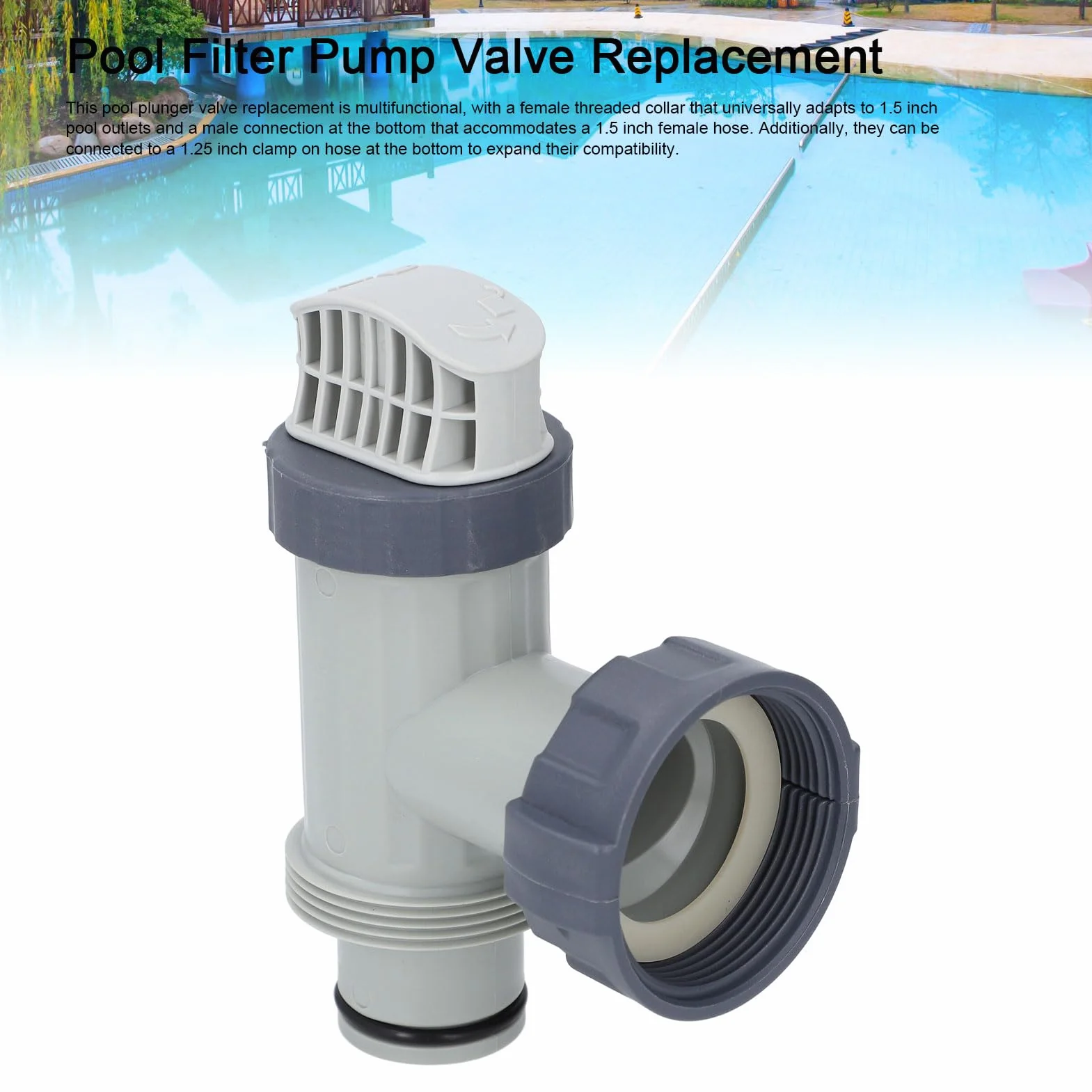 Válvula de Piscina PVC Conector para Acuarios Tubos