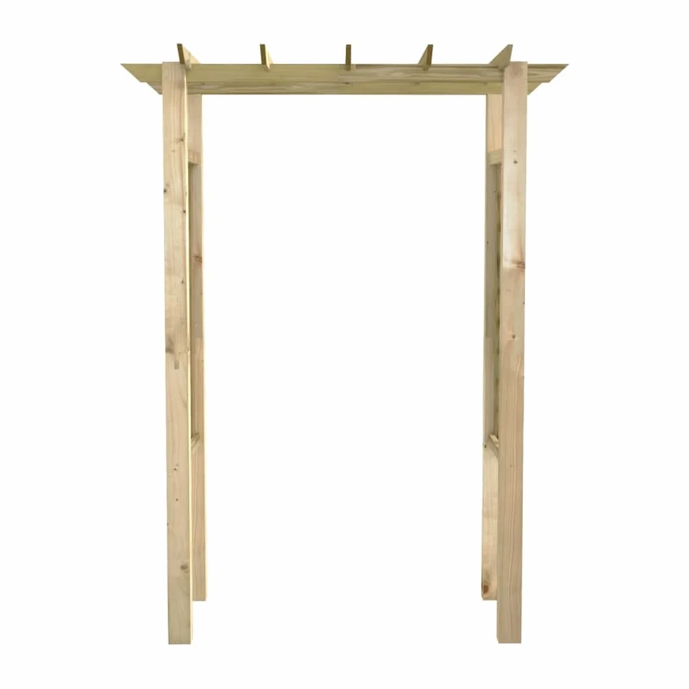 vidaXL Arco de Rosas de Jardín Madera de Pino Impregnada Cenador Exterior
