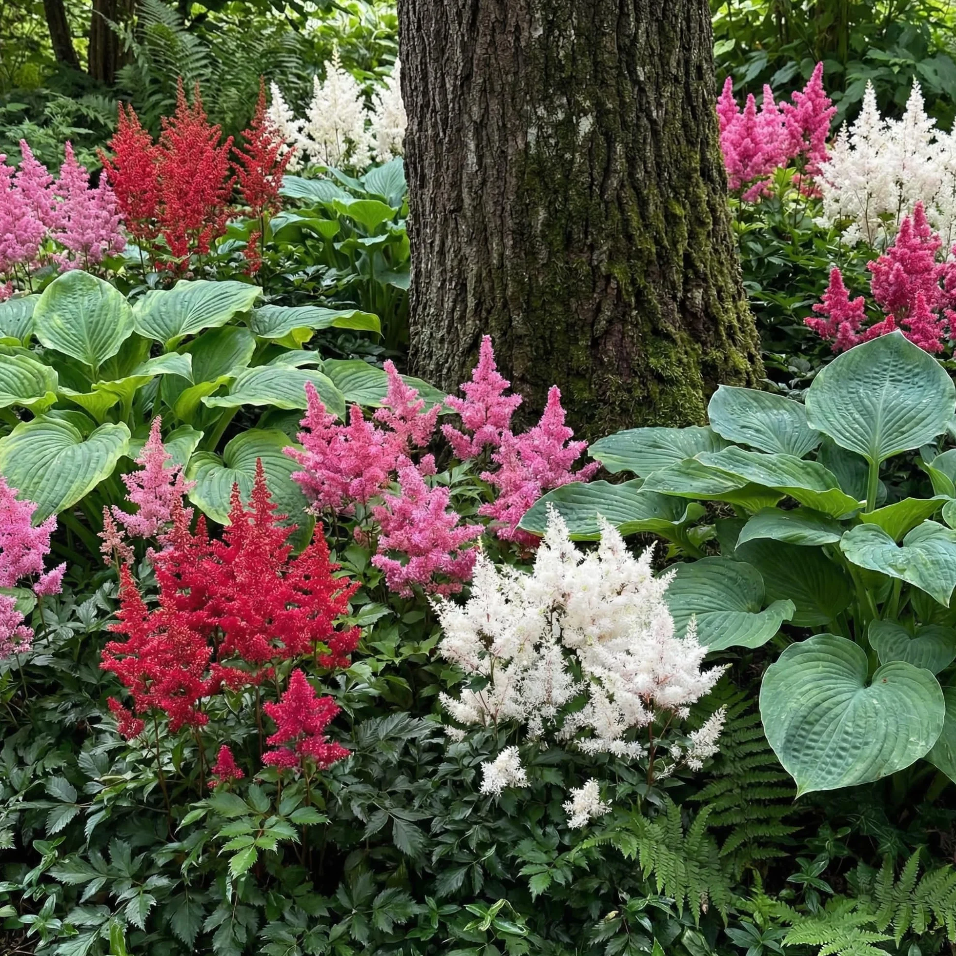 Astilbe perenne resistente invierno 10 plantas/bulbos mezcla 5 variedades jardín Holanda