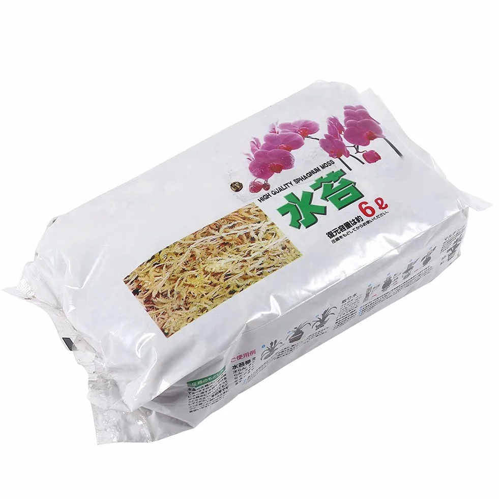 Weikeya Musgo Sphagnum fibroso seco para orquídea Phalaenopsis