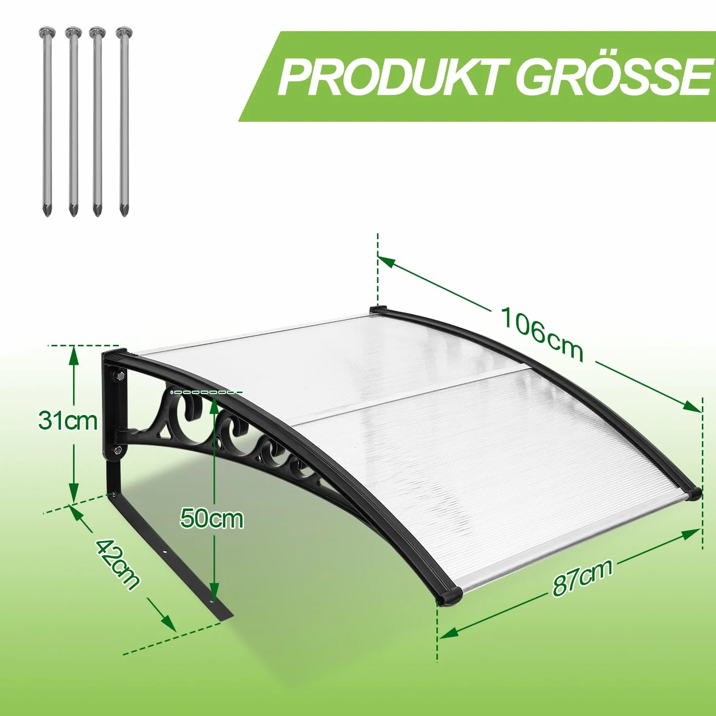 Robot cortacésped Garaje Techo Carport 106 x 87 x 50 cm Automower protección lluvia granizo UV