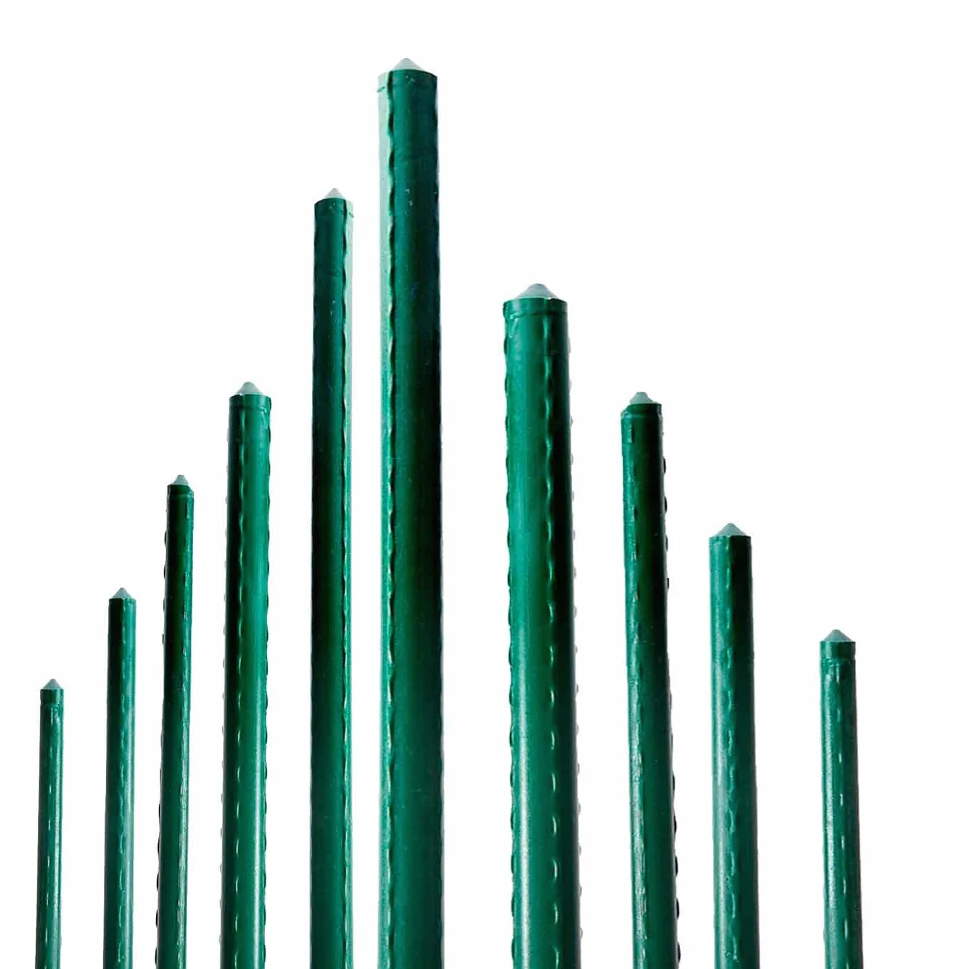 ACAN Tradineur - Pack de 48 tutores de Acero plastificado para Plantas de diámetro 1,60 x 120 cm, Ideal para el Cuidado del jardín. Varillas para el Cuidado de Plantas y arboles (Color Verde)