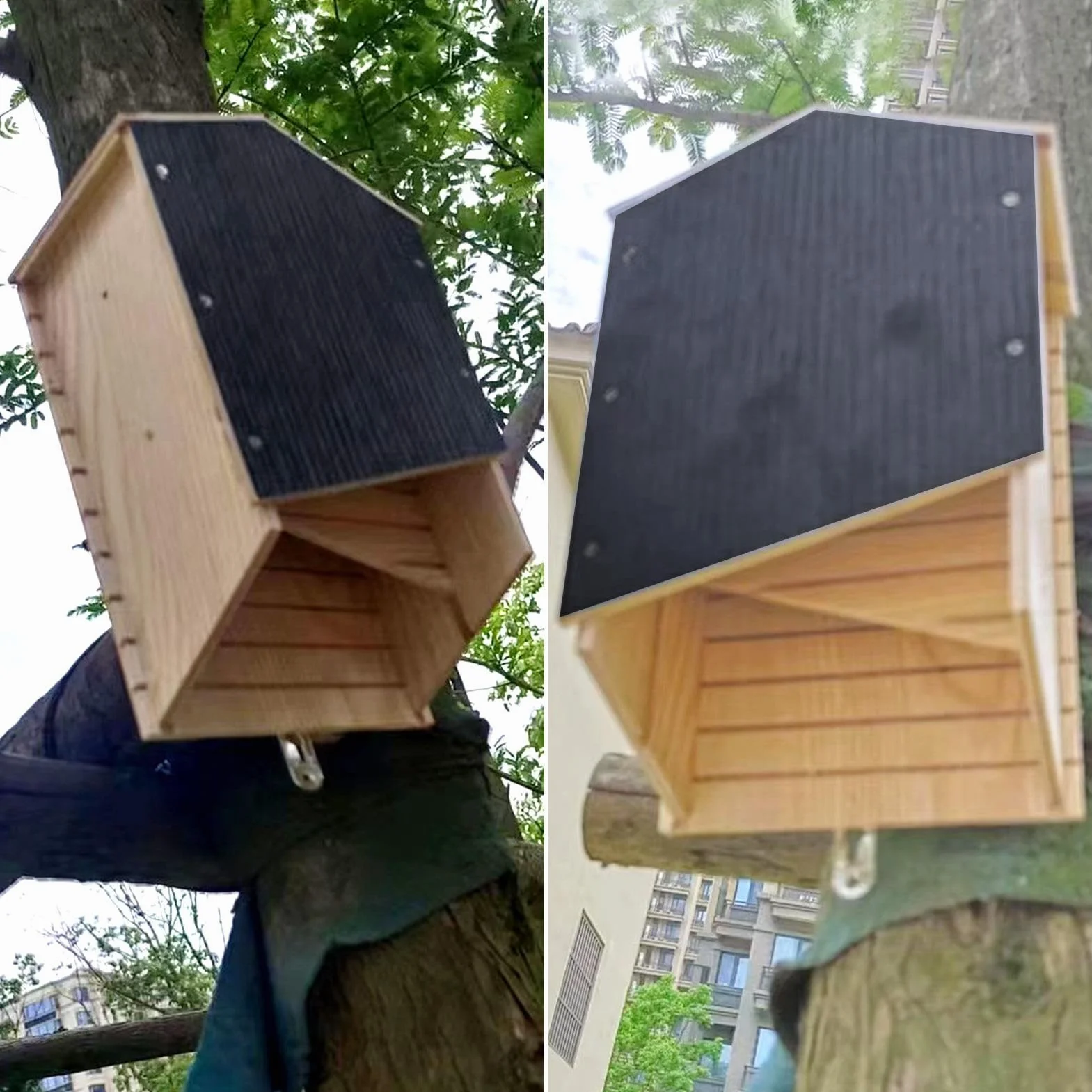 Refugio Exterior para Murciélagos - Caja de Madera Reutilizable, Decoración Casa