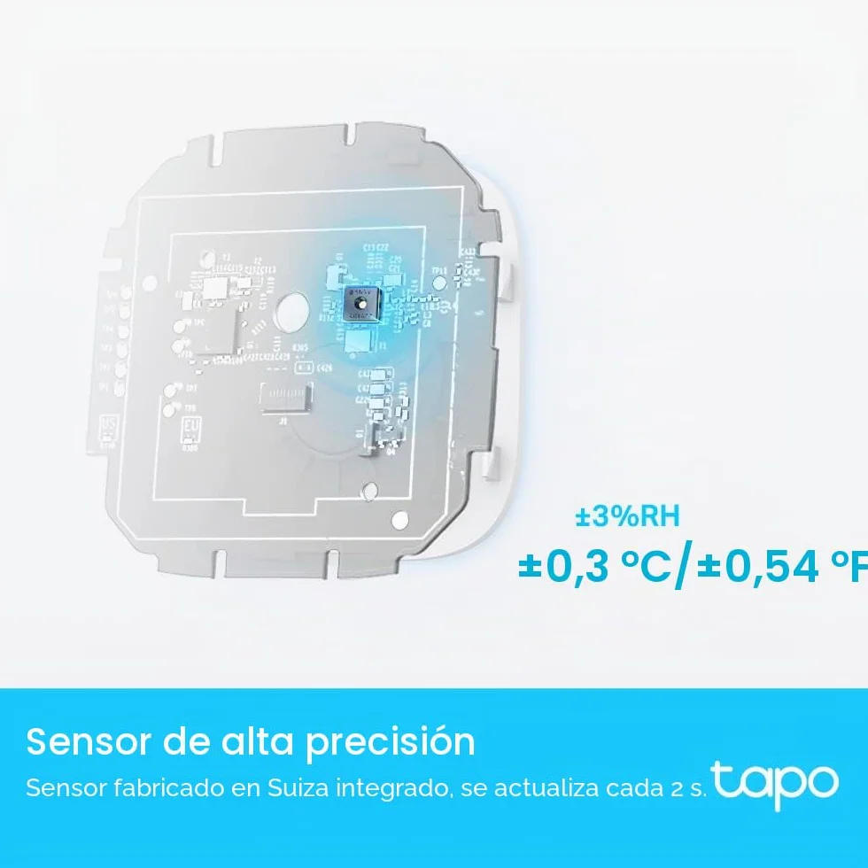 Tapo Termómetro inteligente WiFi higrómetro pantalla LCD batería incluida Alexa Google