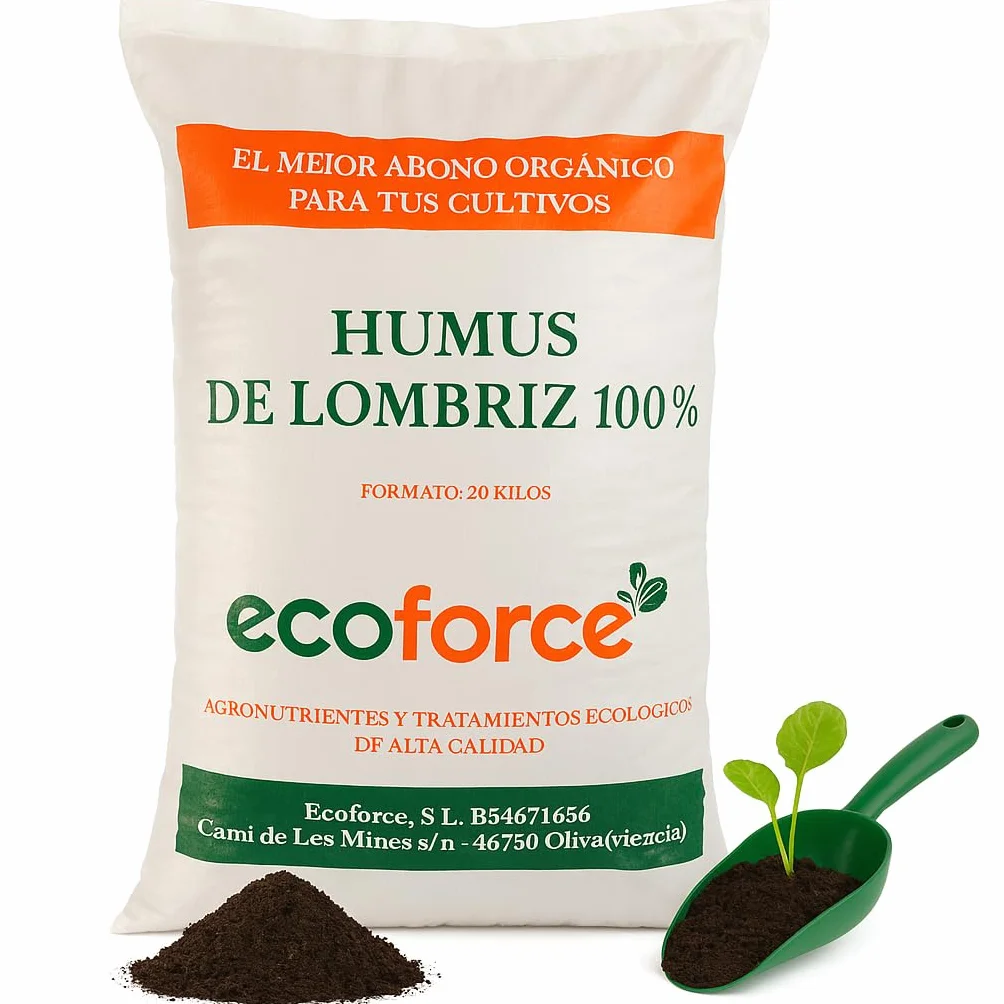CULTIVERS Humus de Lombriz Ecológico 40 L Abono Orgánico para Plantas y Huerto