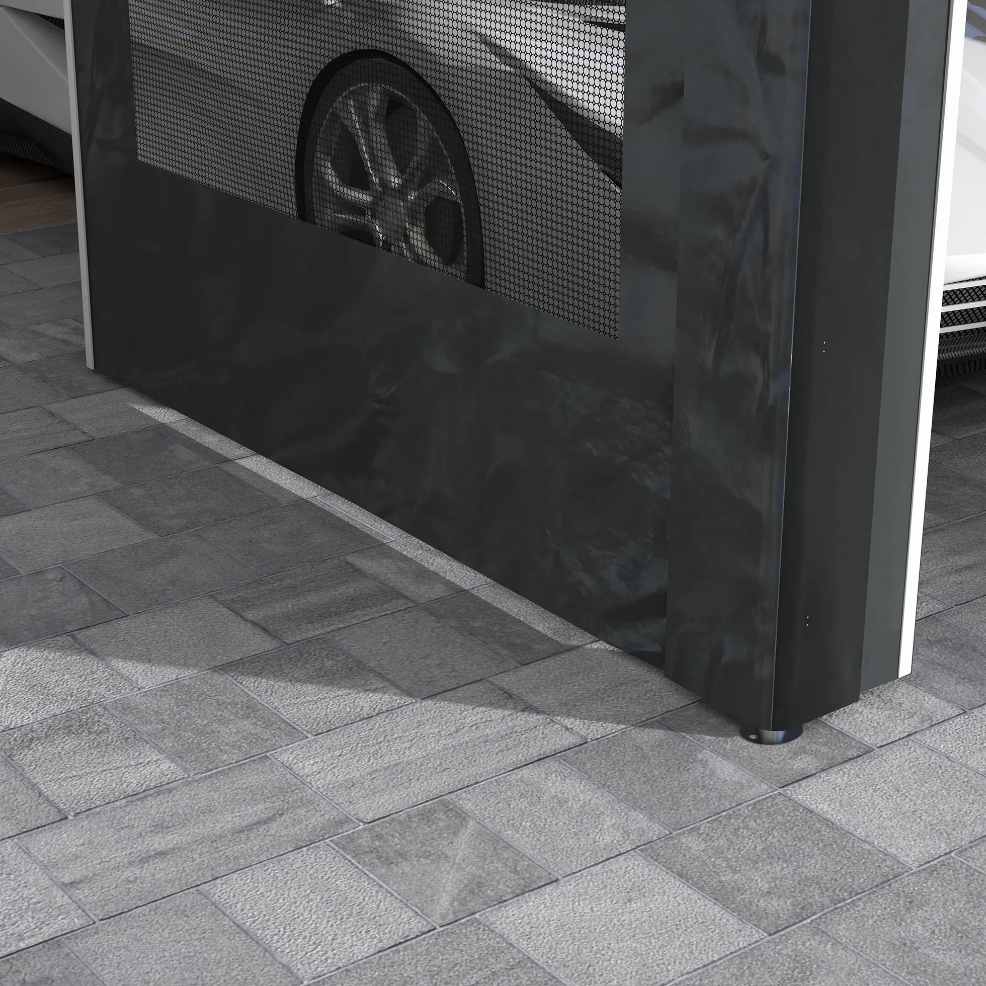 Outsunny Carport 6x3 m Garaje Regulable en Altura Toldo para Coche con Ventanas de Rejilla Acero Gris Oscuro