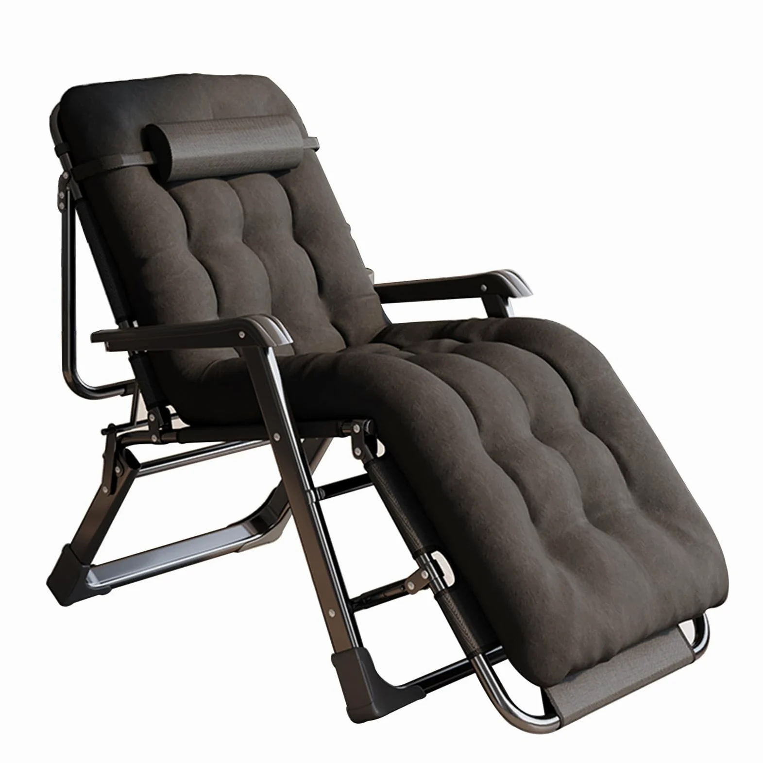 Genérico Sillón reclinable de Gravedad Cero - Tumbona de Playa para Exteriores con Estructura de aleación de Aluminio y Almohadilla de algodón - Ideal para Relajarse en Balcones, Jardines u oficinas