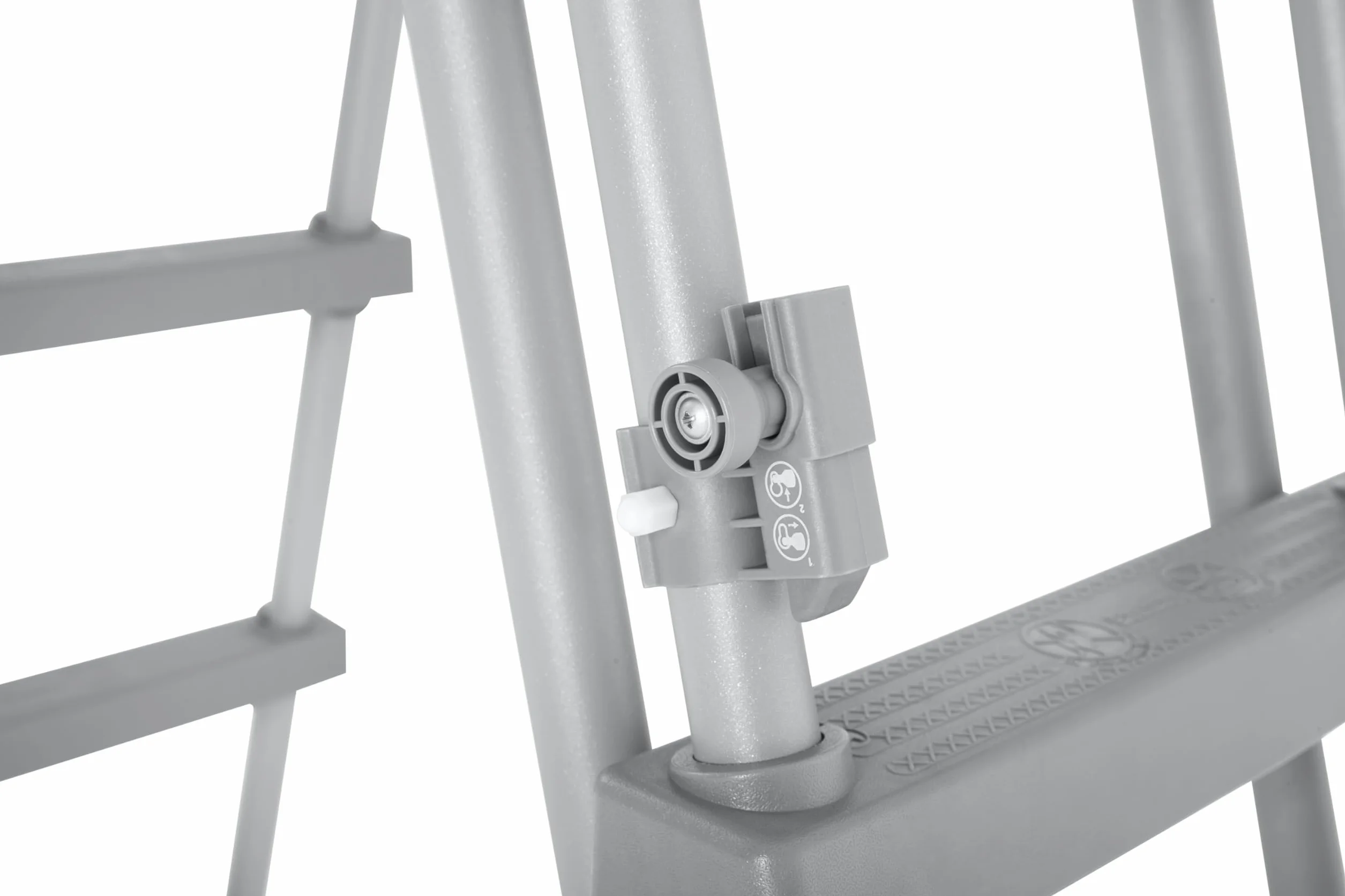 Bestway Escalera para Piscina Abatible 1,32 m con Seguro