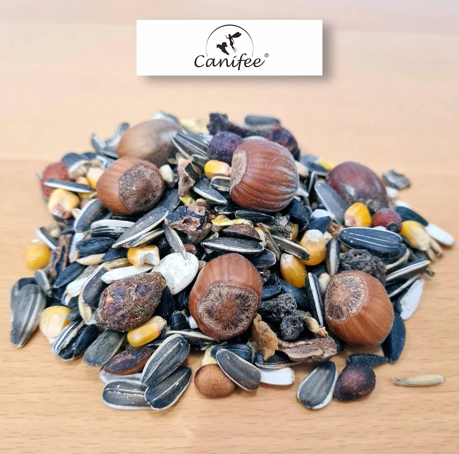 Comida para Ardillas 1 kg Alimento Natural para Animales Silvestres Mezcla Anual con Extra de Avellanas