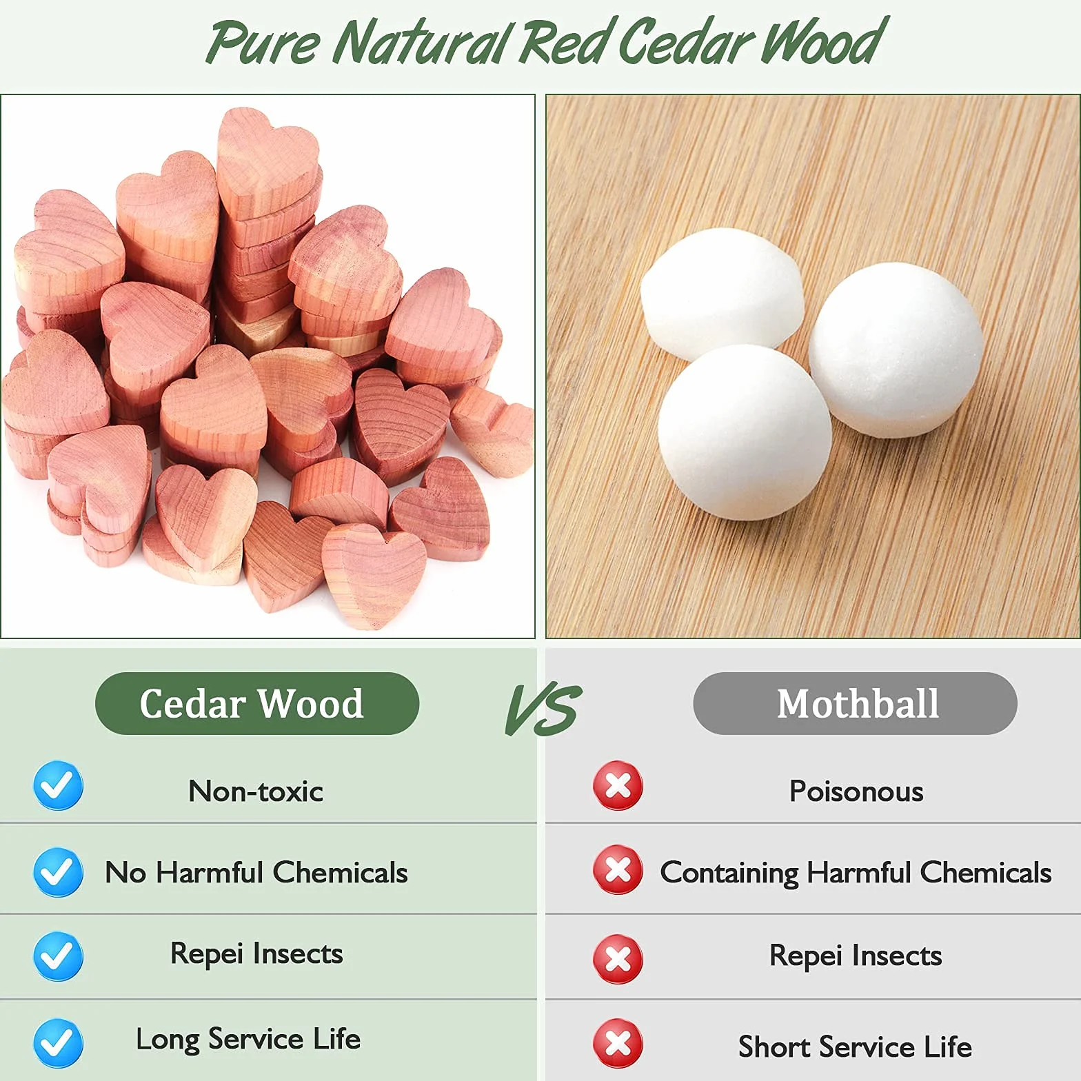 Yizhet Madera de Cedro 50 Piezas Antipolillas Natural Bolsitas de Cedro Repelente de Polillas Armarios