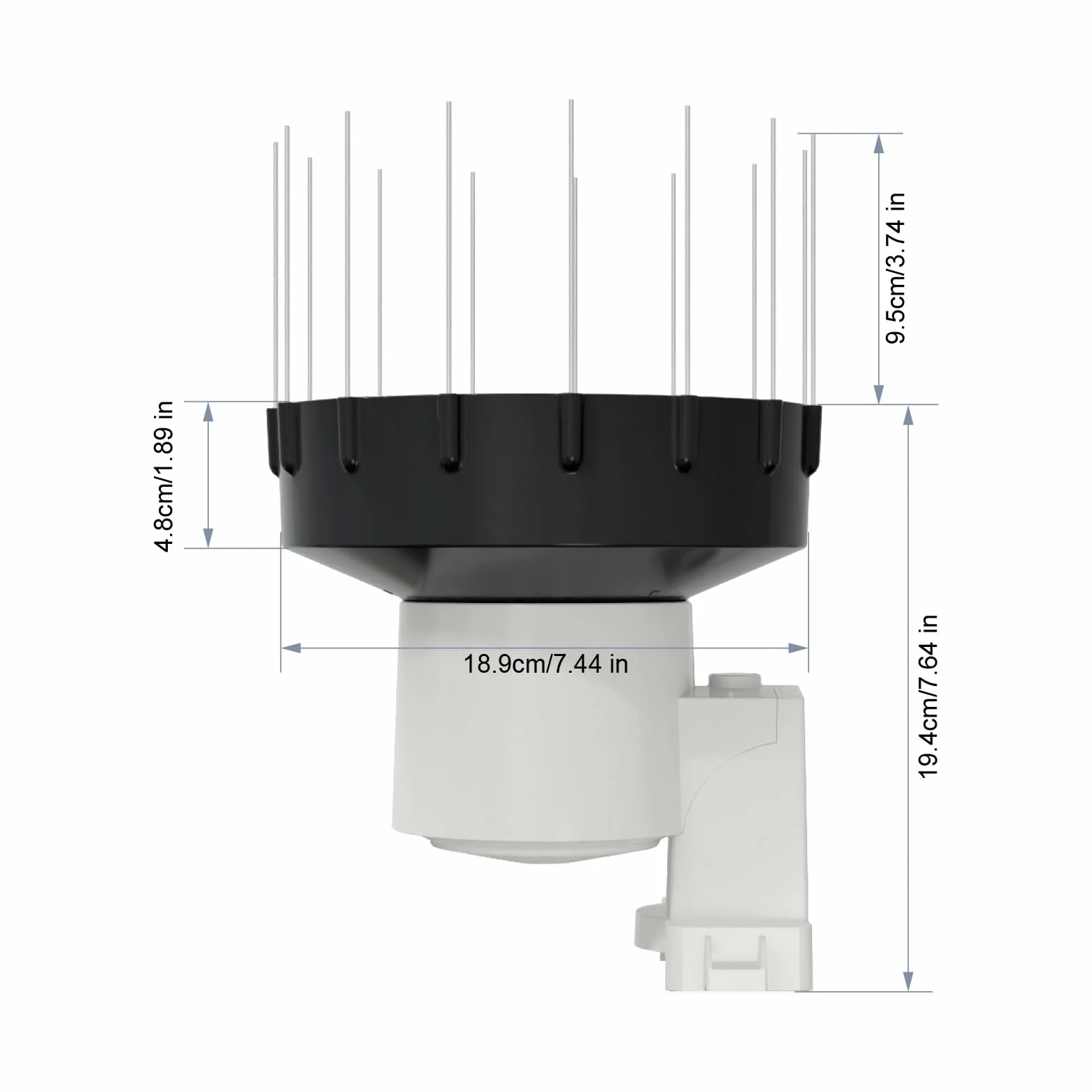 ECOWITT WH40H Pluviómetro Autovaciante Inalámbrico para Exteriores con Espiga para Pájaros