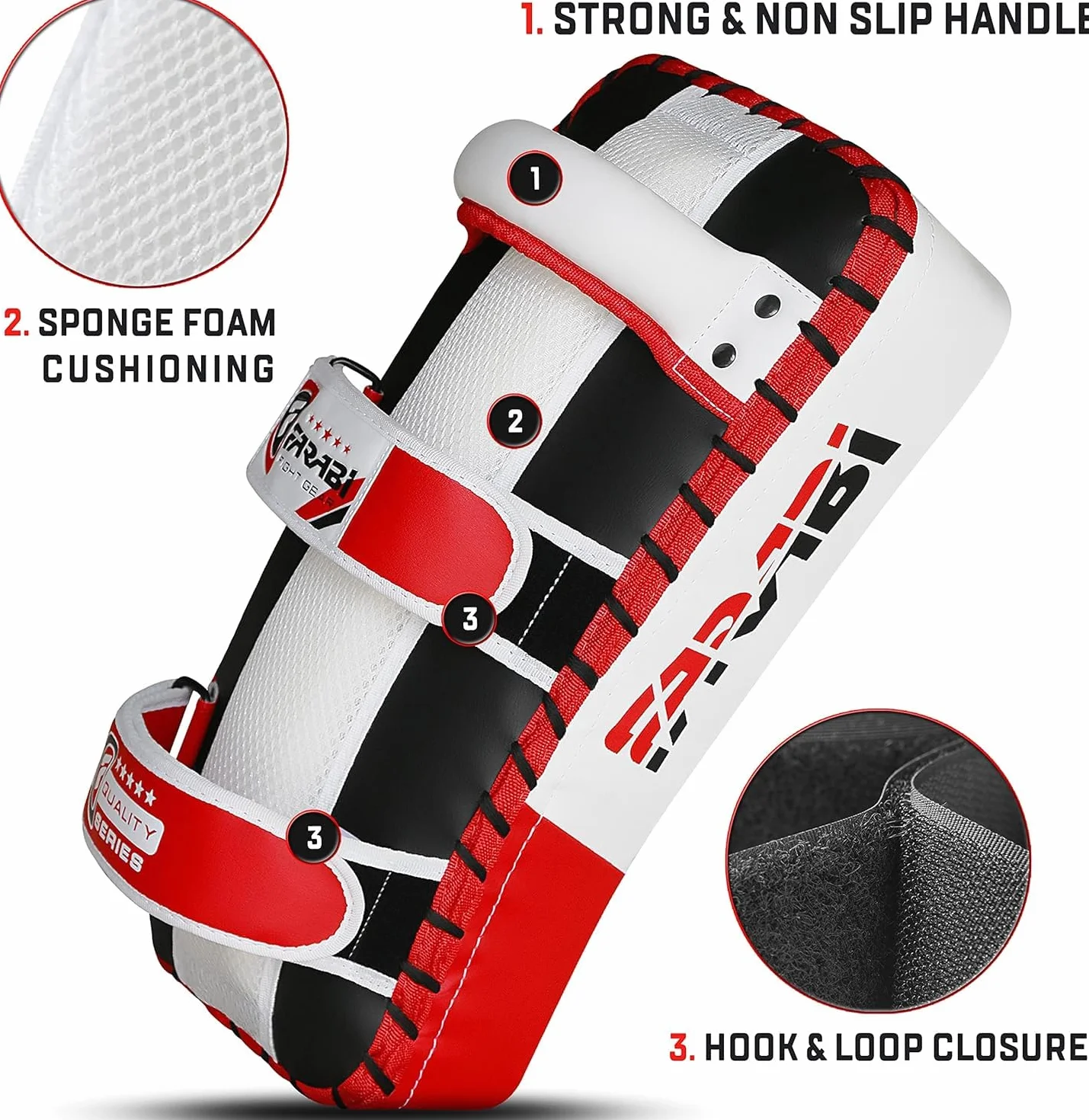 Farabi Sports Muay Thai Curved Kick Pad Strike Shield MMA Pads