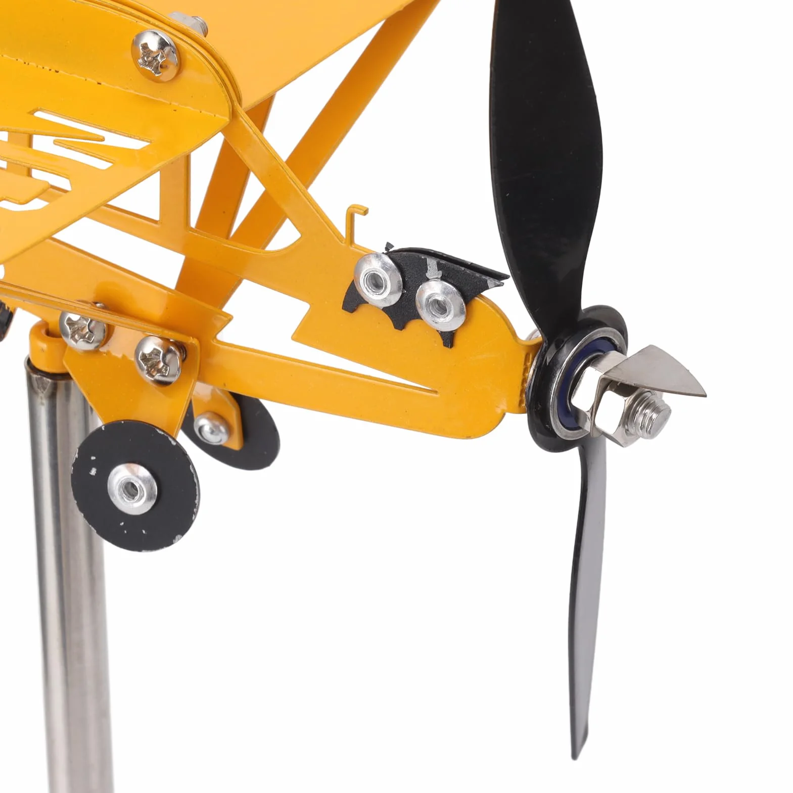 Veleta de Avión Piper J3 Cub 3D Metal Indicador Dirección Viento Exterior Decoración Jardín Patio