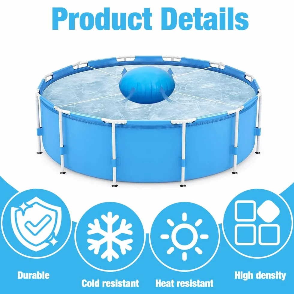 Cojín de Aire para Piscina de Invierno 4x4 Pies Desinflar Rápido