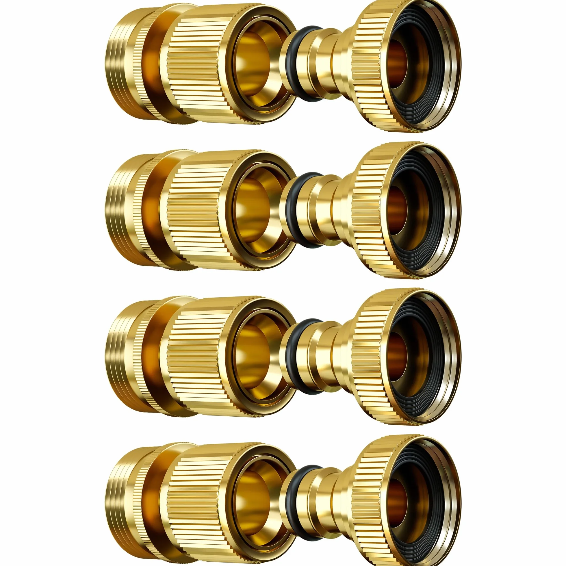 Accesorios de conexión rápida para manguera de agua de alta resistencia (latón de alta calidad para una durabilidad superior), conector de manguera de liberación rápida, apto para mangueras de