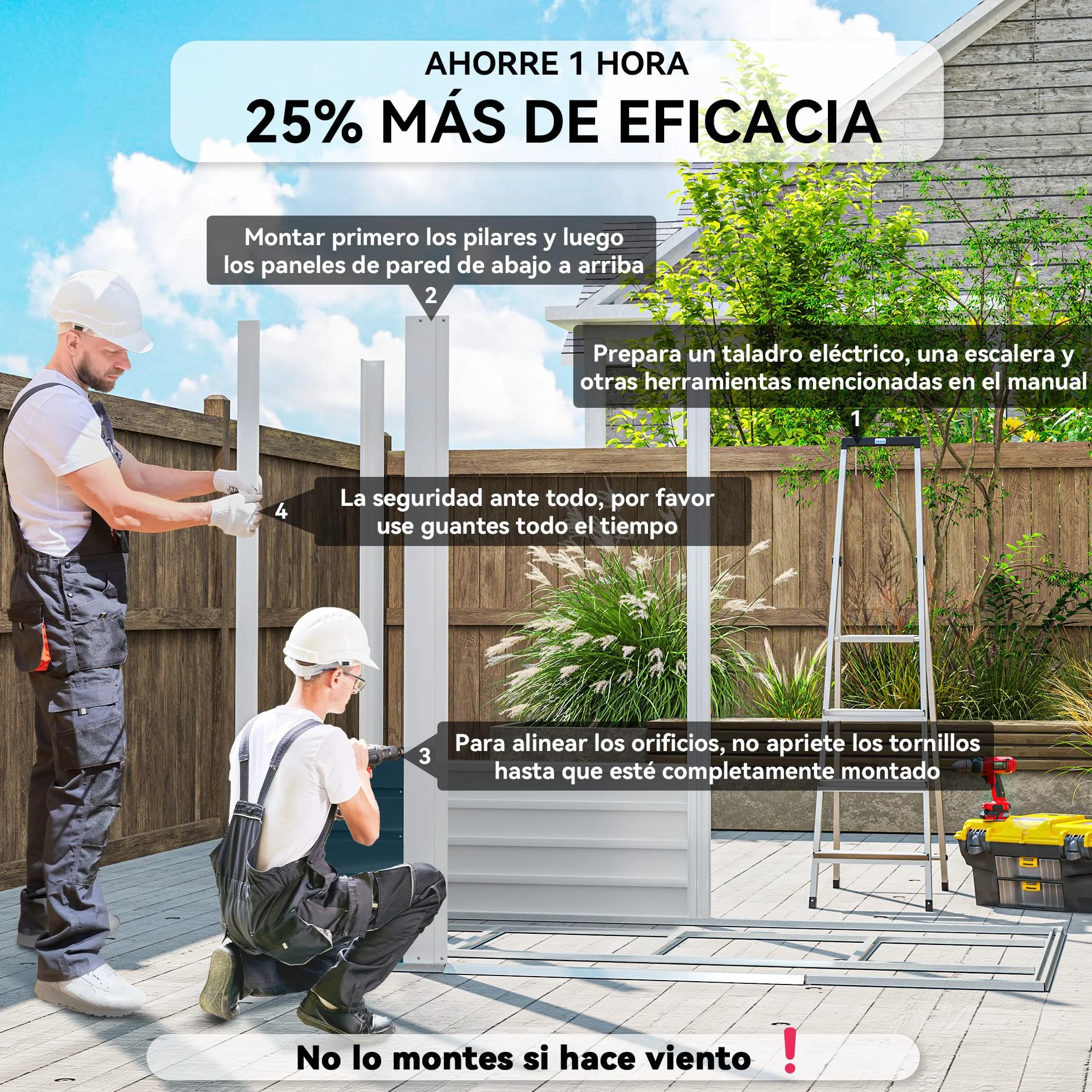 Outsunny Caseta de Jardín Exterior 2,36m² 213x120x194 cm Cobertizo con Base Refuerzo Puertas Correderas Dobles Candado Ventanas Verde Oscuro