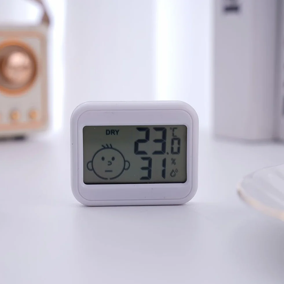 Termómetro digital higrómetro para interiores con pantalla LCD, medidor de temperatura y humedad