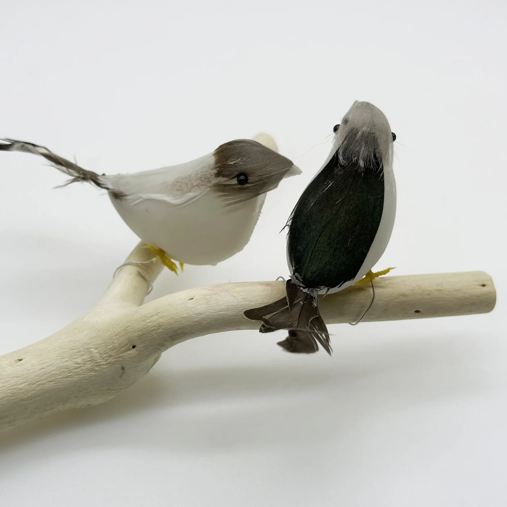 Pájaros de Imitación con Plumas, 12 Pz, Pájaro Artificial Decorativo Jardin